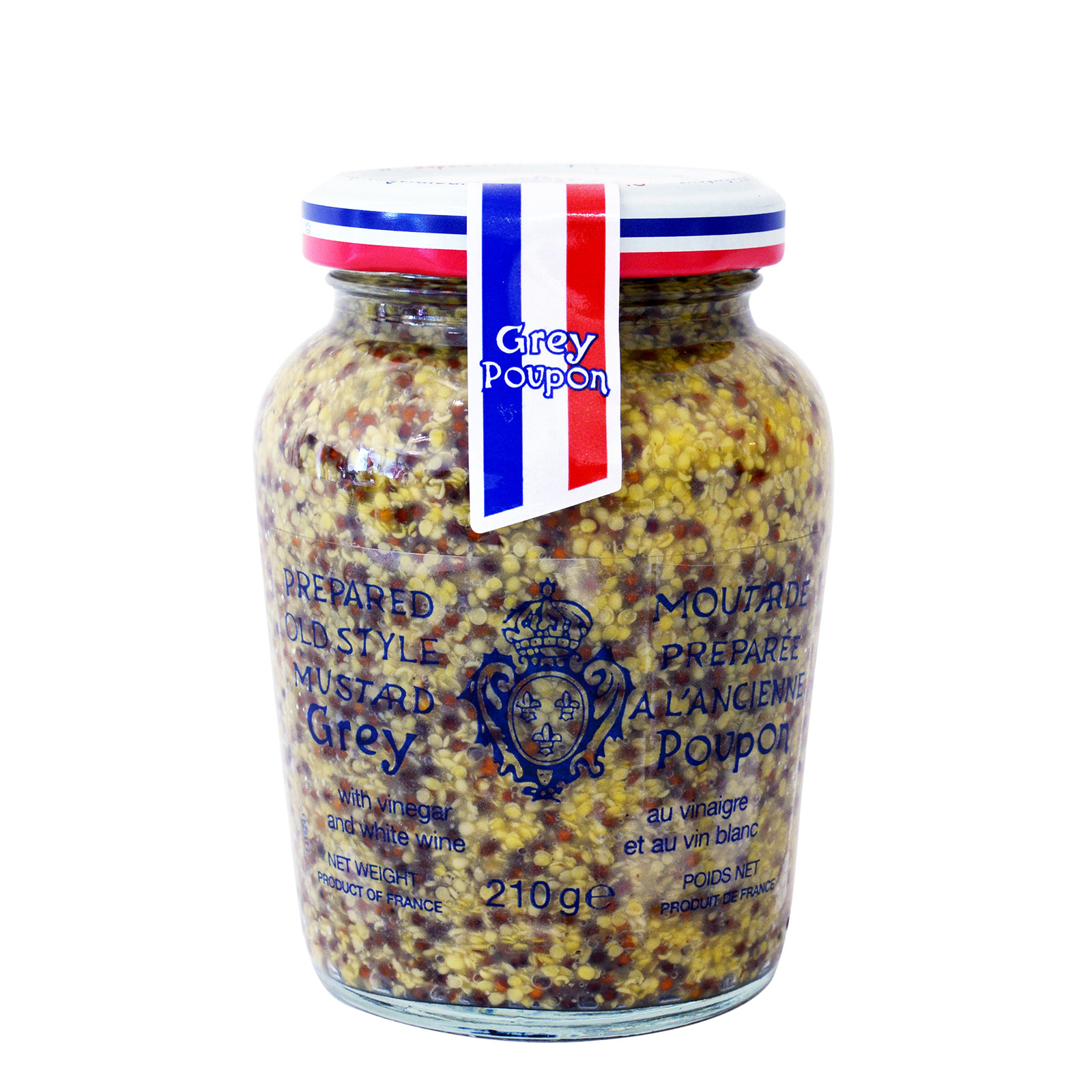 Grey Poupon μουστάρδα σπόρος ολικής αλέσεως vinegar & white wine 210g εικόνα 1