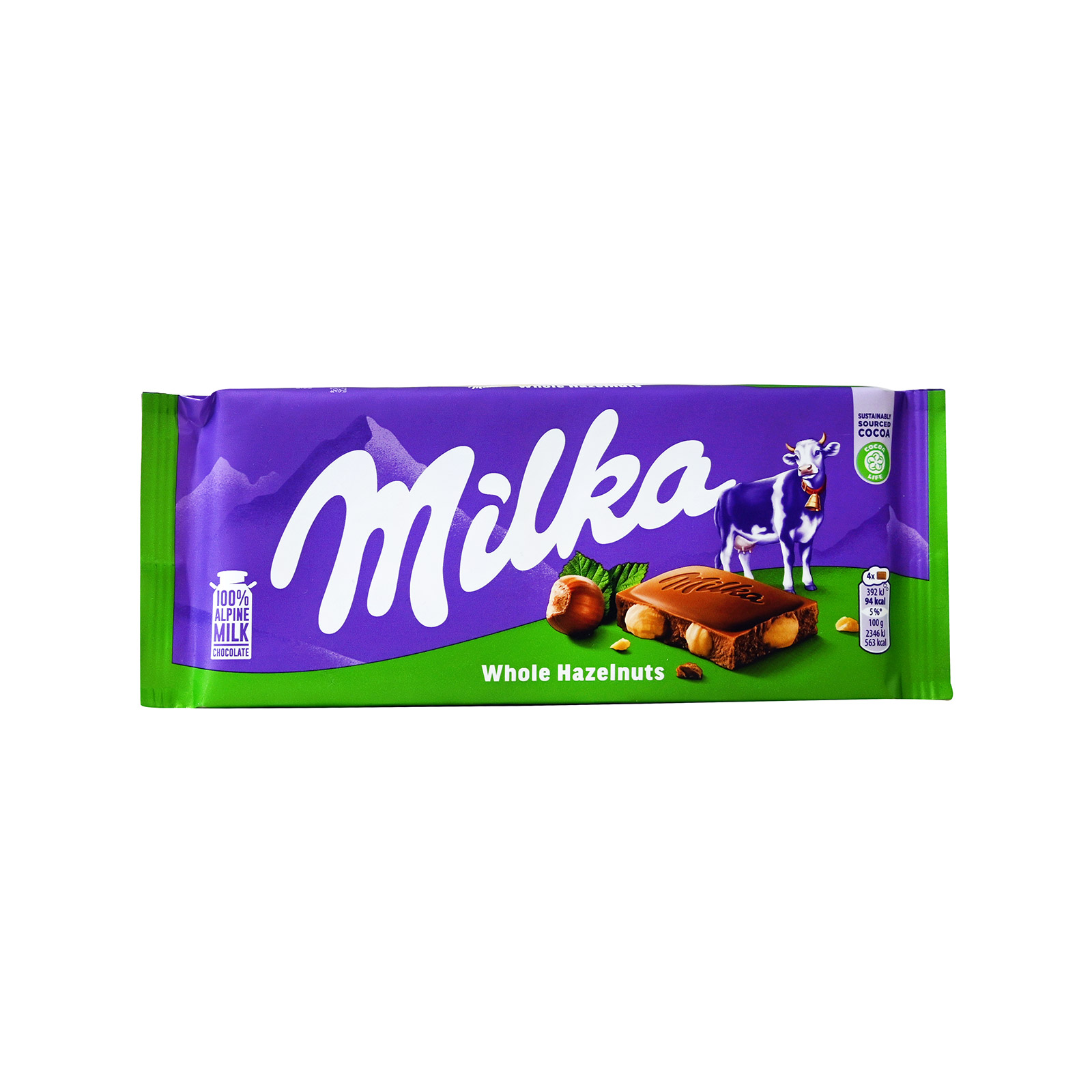 Milka σοκολάτα γάλακτος whole hazelnut 100g εικόνα 1