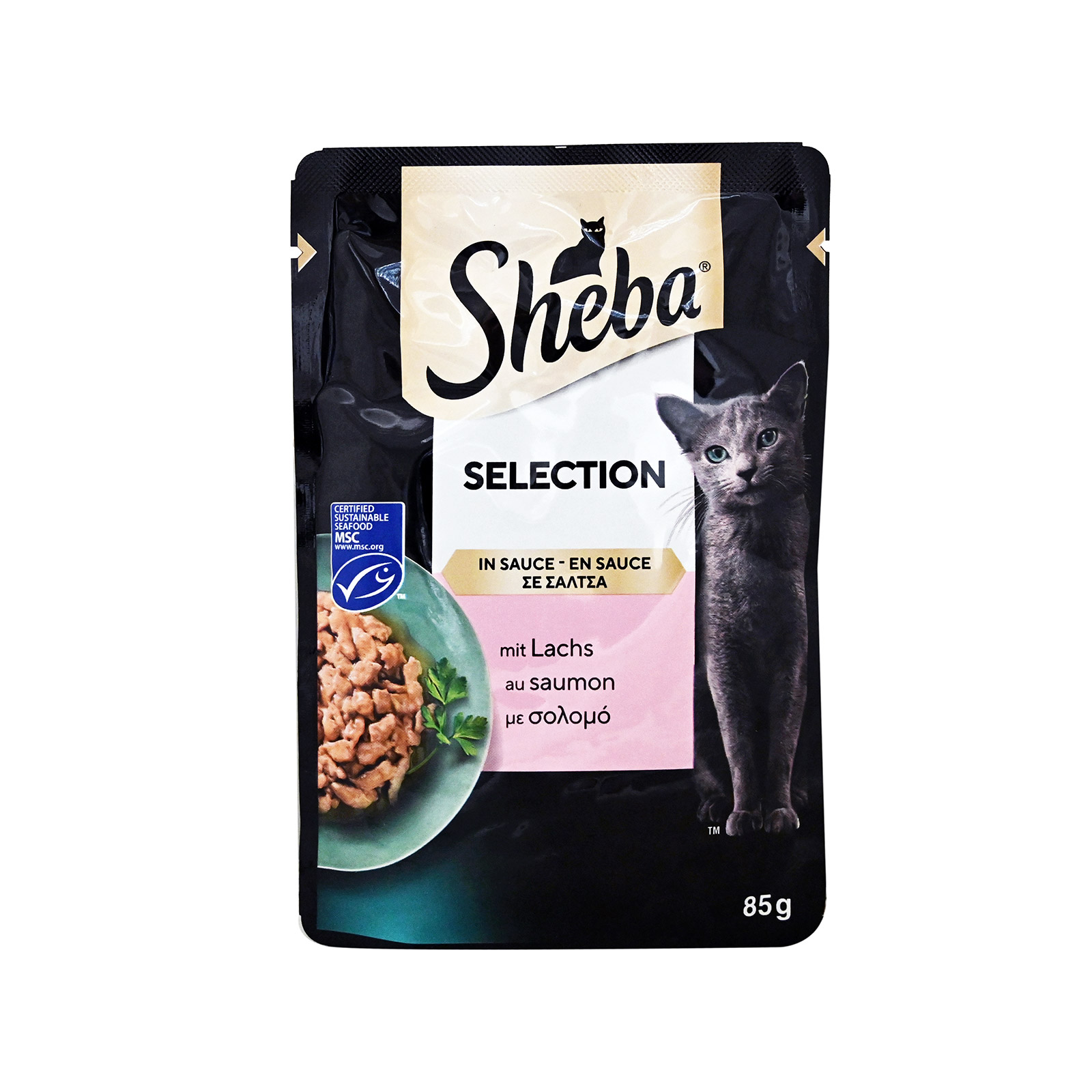 Sheba Selection τροφή γάτας με σολομό σε σάλτσα 85g εικόνα 1