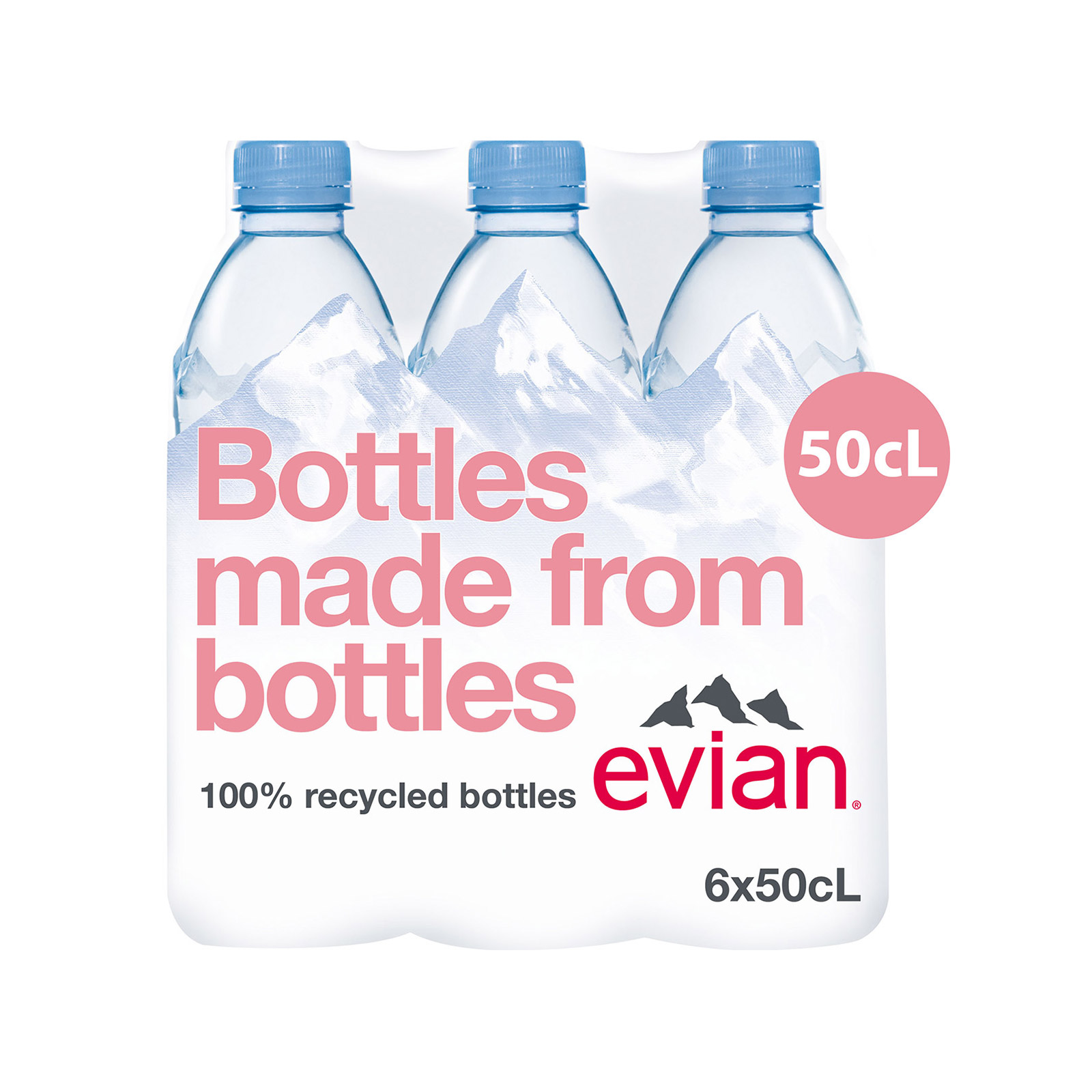 Evian φυσικό μεταλλικό νερό 6x500ml εικόνα 1