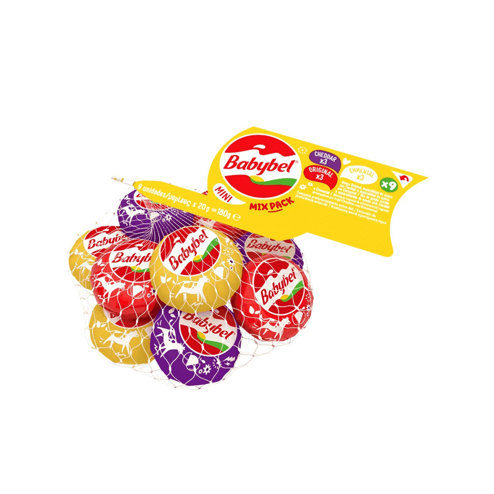 Babybel Mix pack τυρί μαλακό cheddar-gouda 180g εικόνα 1