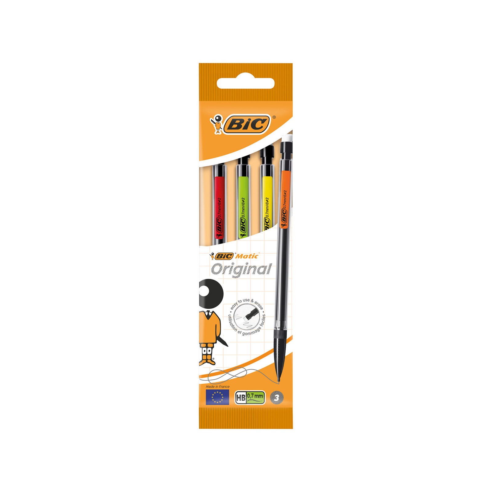 Bic Matic 0,7mm μολύβι μηχανικό 3τεμ εικόνα 1