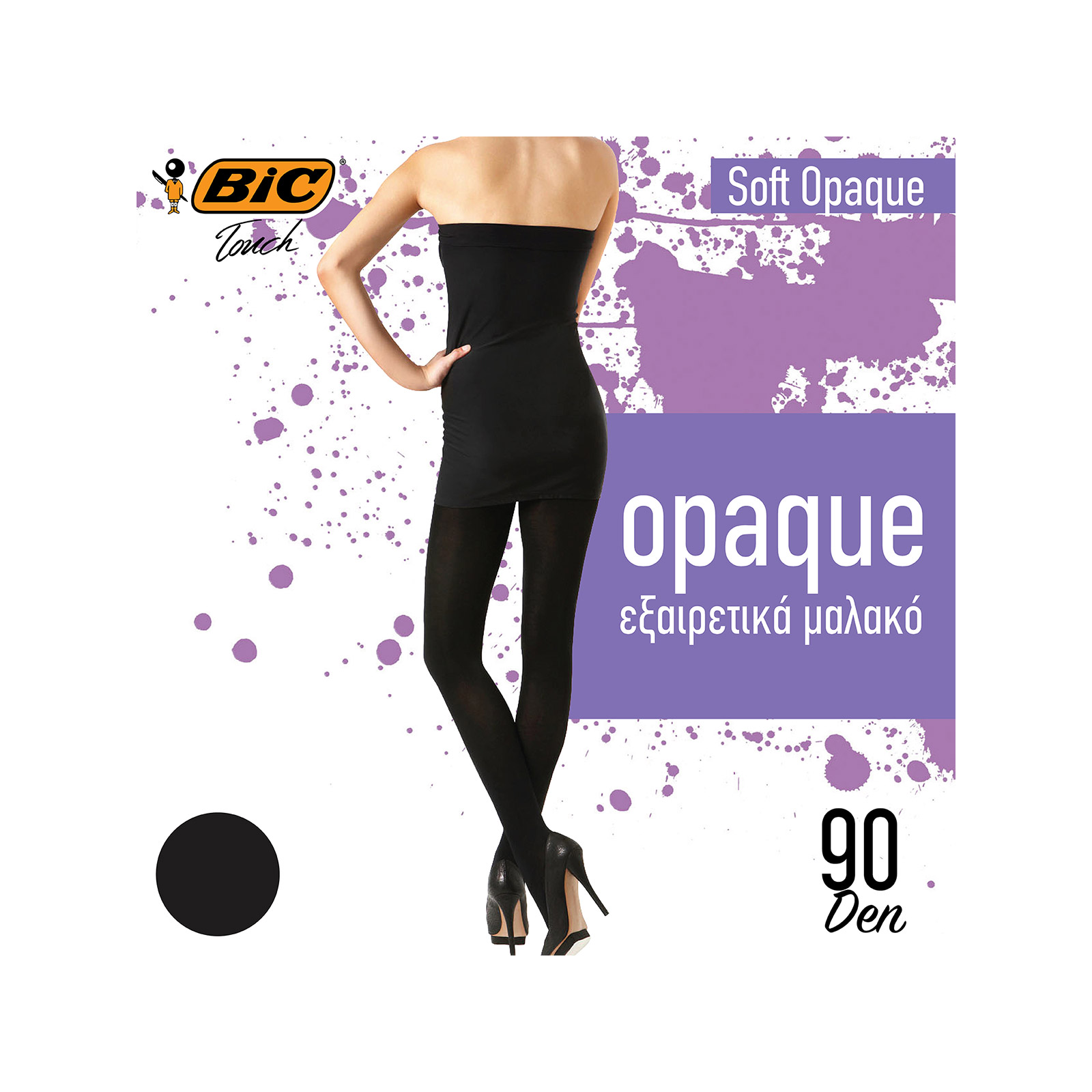 Bic Soft Opaque καλσόν small/ μαύρο 90den εικόνα 1