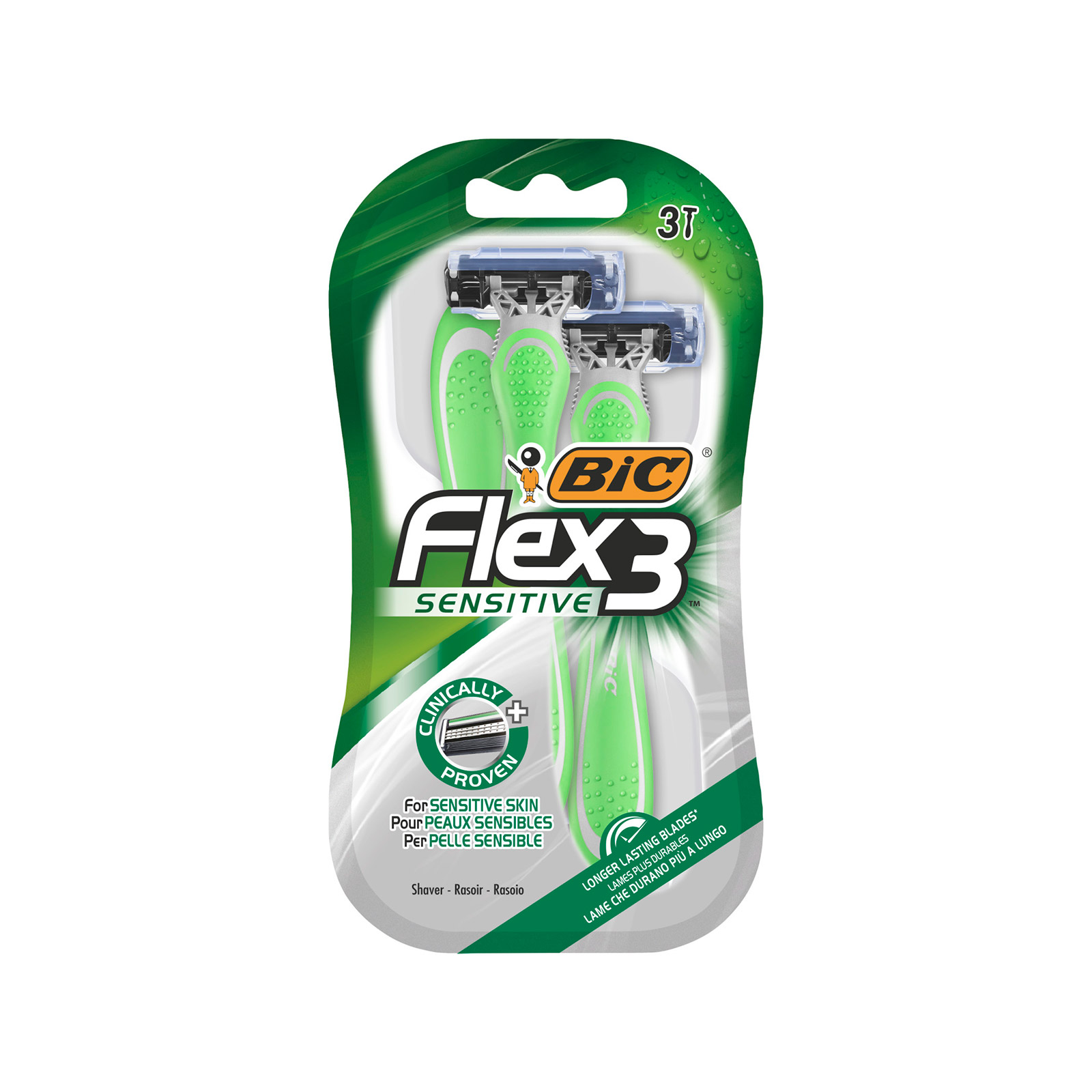 Bic Flex 3 ξυραφάκια αντρικά sensitive 3τεμ εικόνα 1