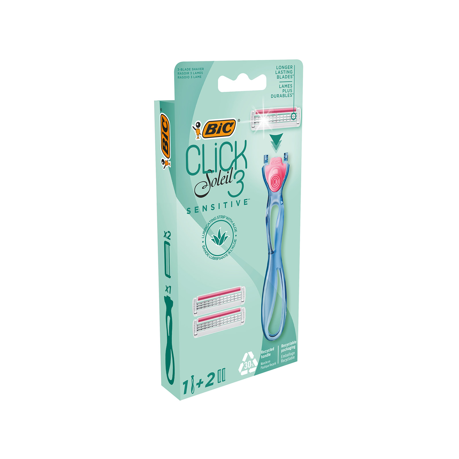 Bic Click Soleil 3 ξυριστική μηχανή γυναικεία & ανταλλακτικά sensitive εικόνα 1