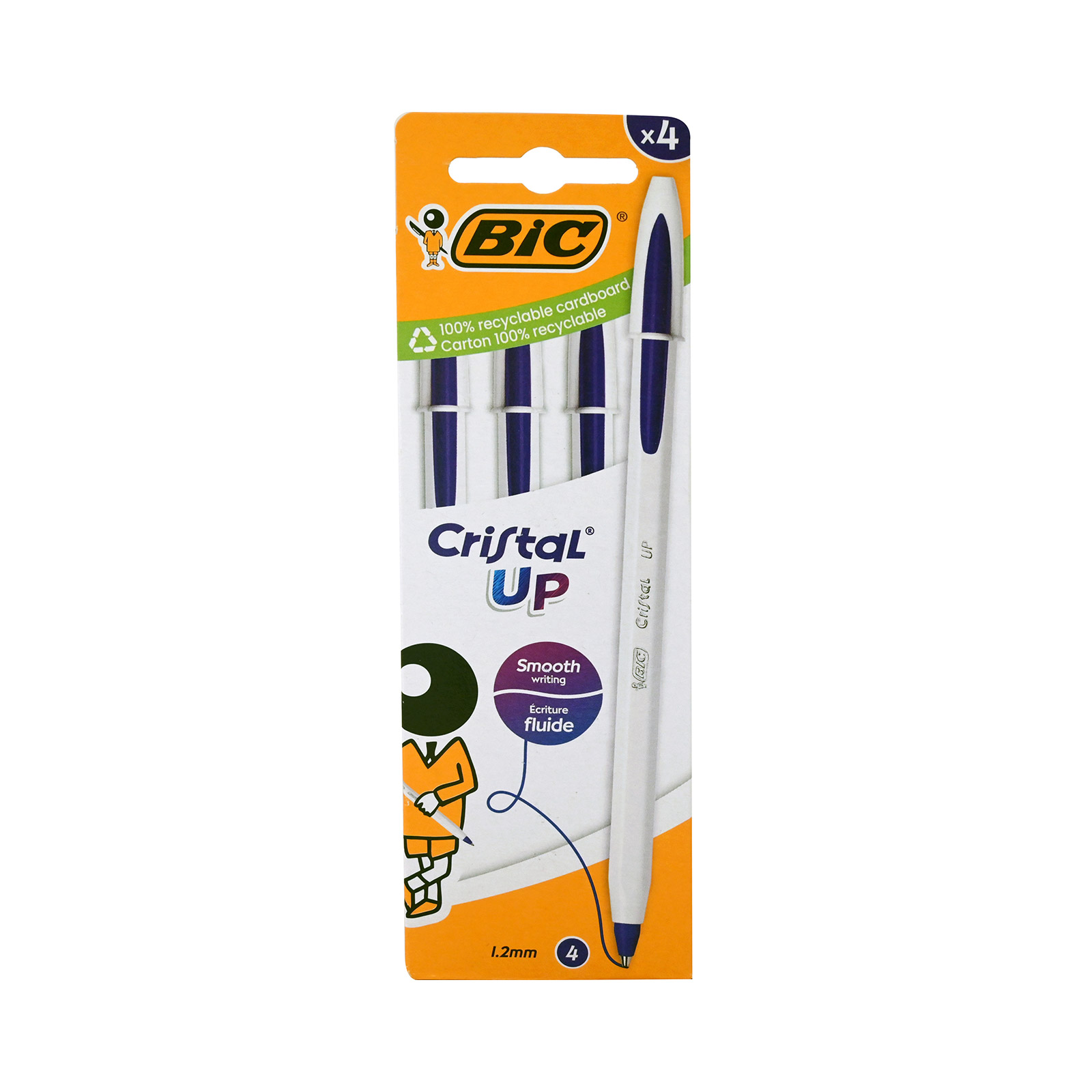 Bic Cristal up στυλό μπλε 4τεμ εικόνα 1