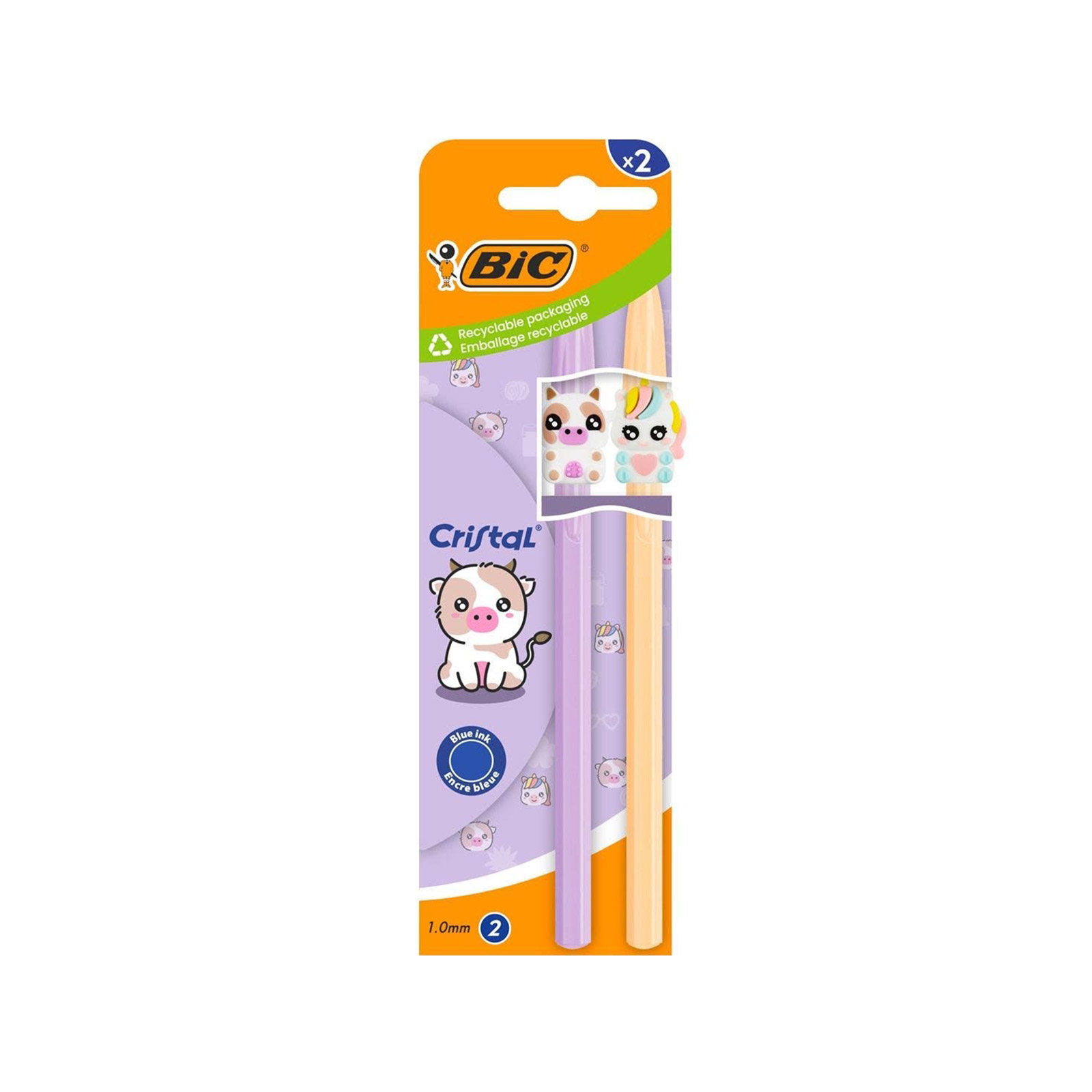 Bic Cristal στυλό 2τεμ εικόνα 1