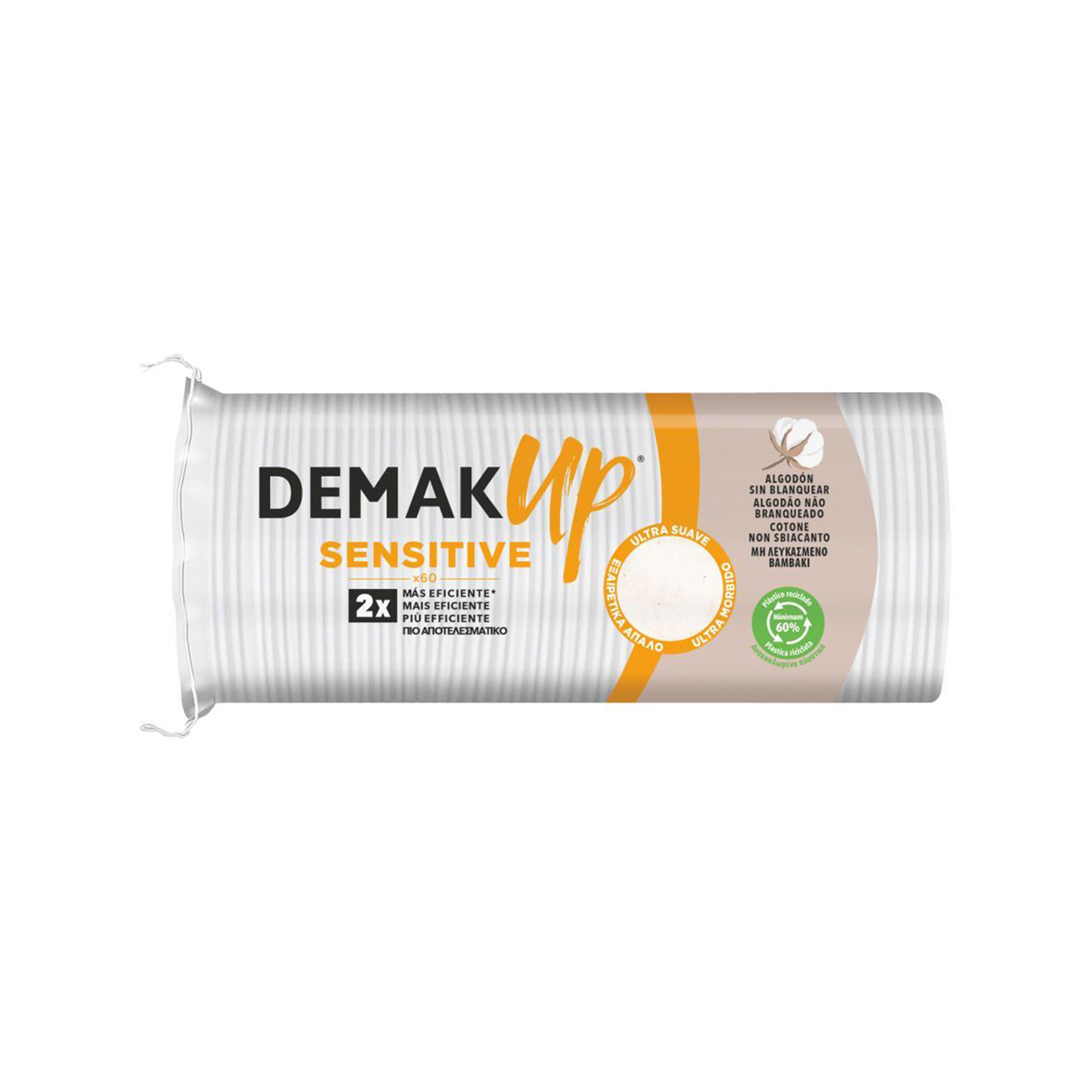 Demak Up Sensitive βαμβάκι δίσκοι ντεμακιγιάζ 60τεμ εικόνα 1