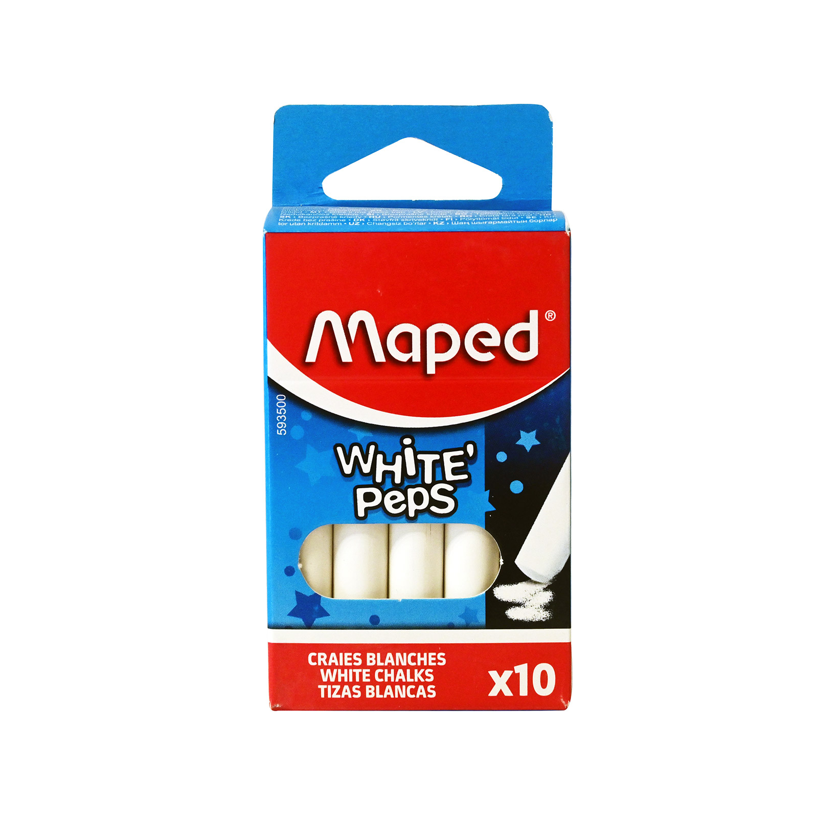 Maped κιμωλίες πινακα λευκές 10τεμ εικόνα 1