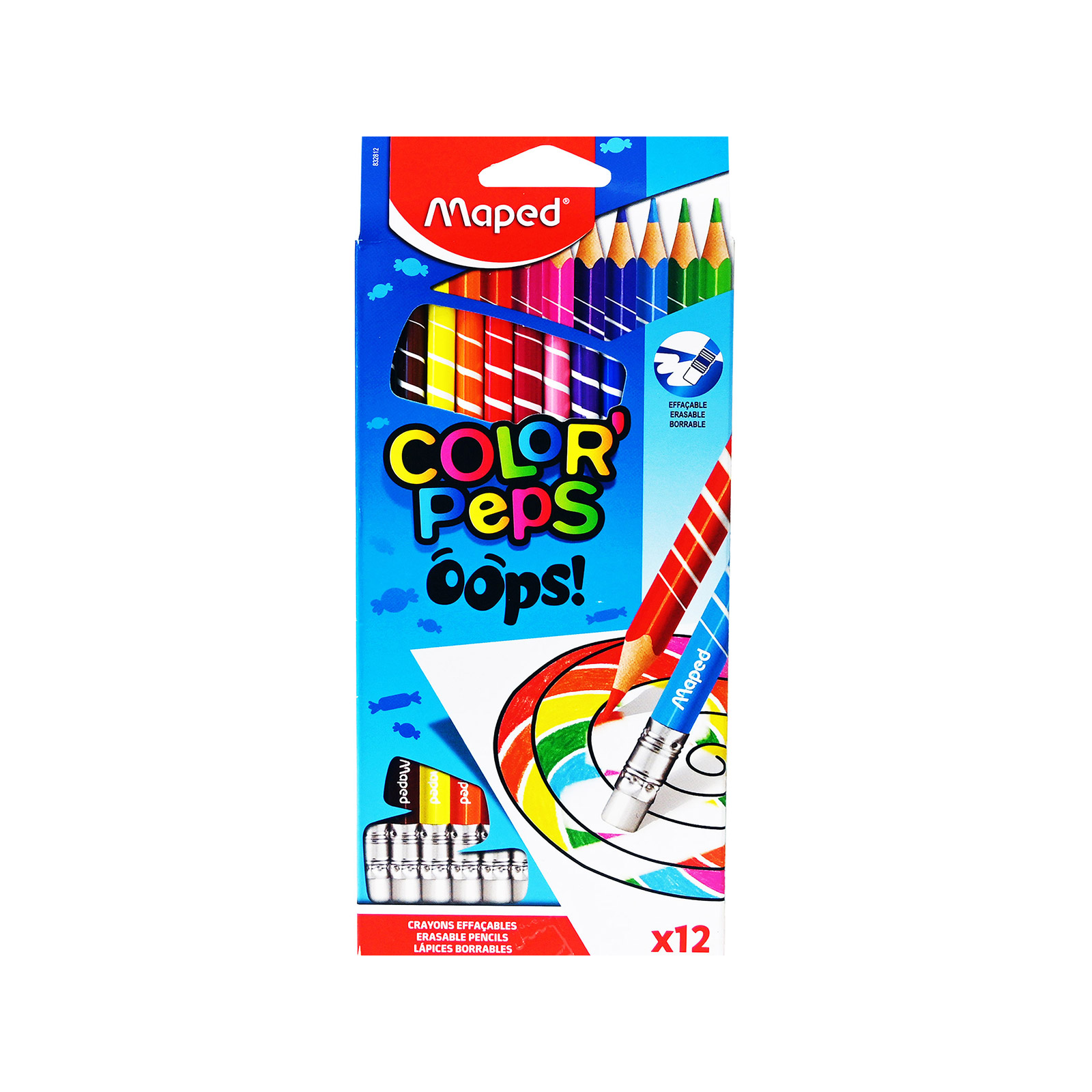 Maped Color'Peps Oops ξυλομπογιές παιδικές 12τεμ εικόνα 1