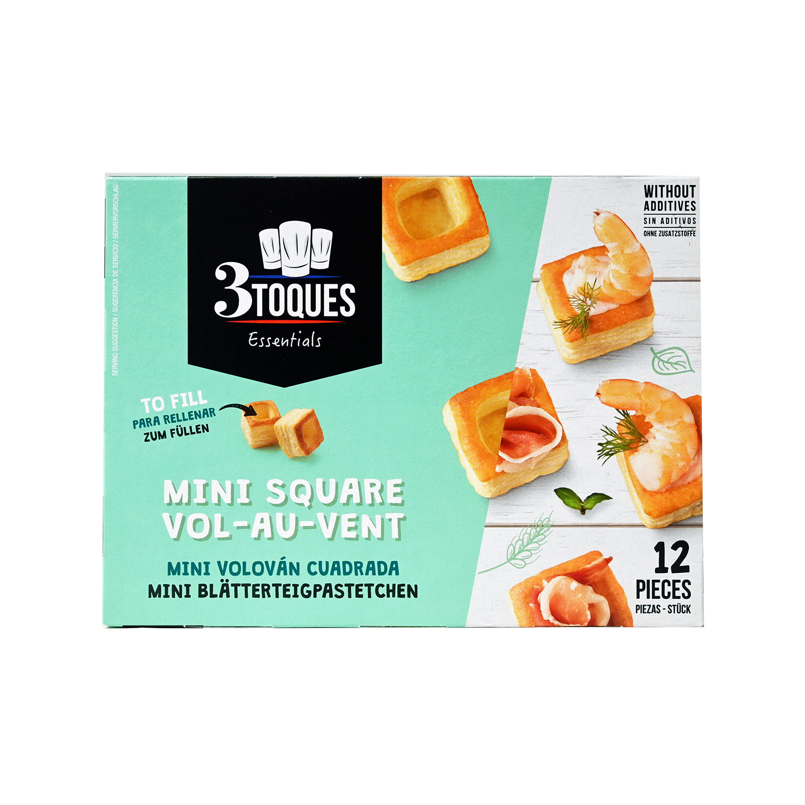 3 Toques μπισκότα σφολιατίνες mini square 12 τεμάχια 60g εικόνα 1