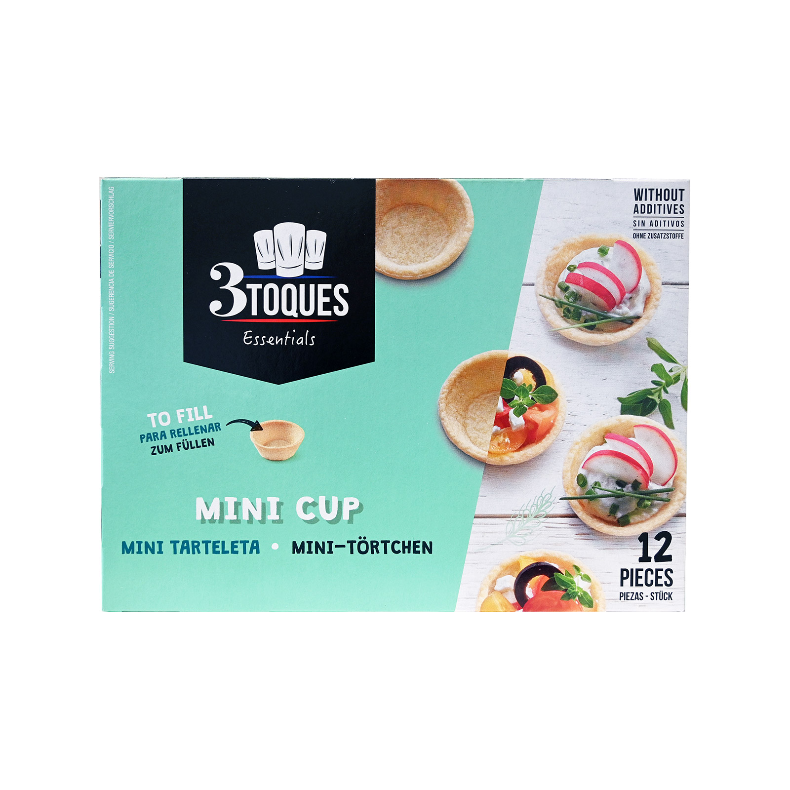 3 Toques Mini Cup ταρτάκια φωλιά 12 τεμάχια 72g εικόνα 1