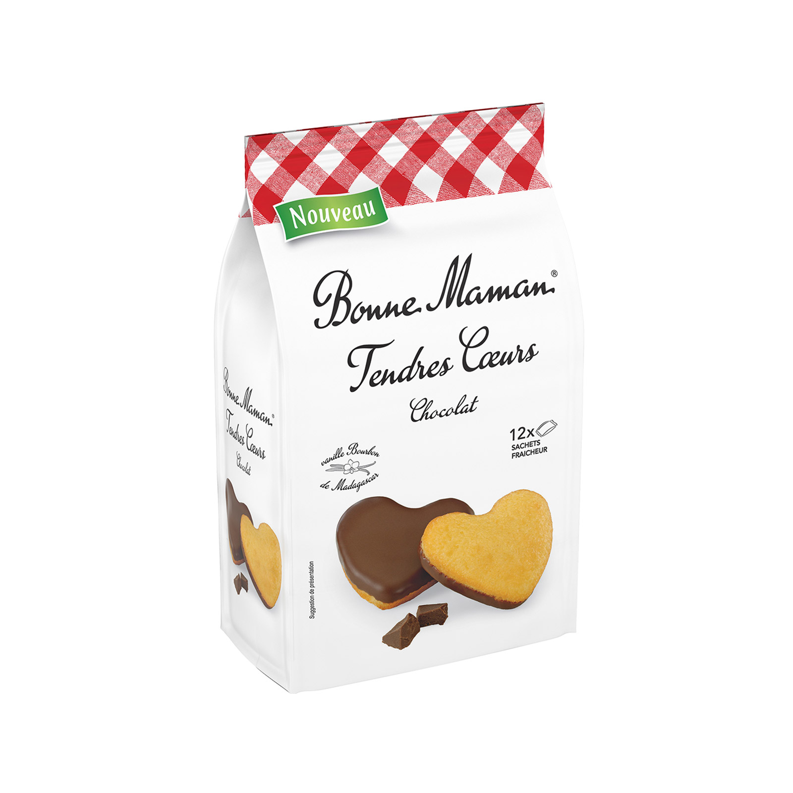 Bonne Maman Choco hearts κέικ mini 175g εικόνα 1