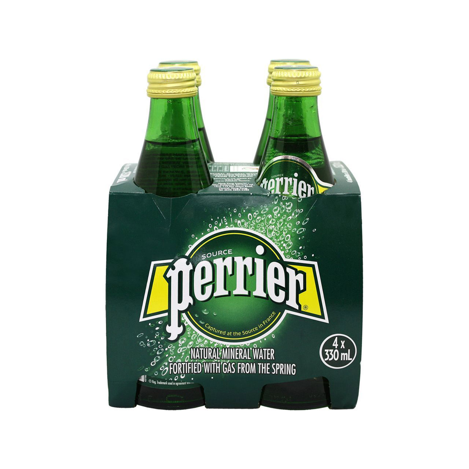 Perrier φυσικό μεταλλικό νερό ανθρακούχο 4x330ml εικόνα 1