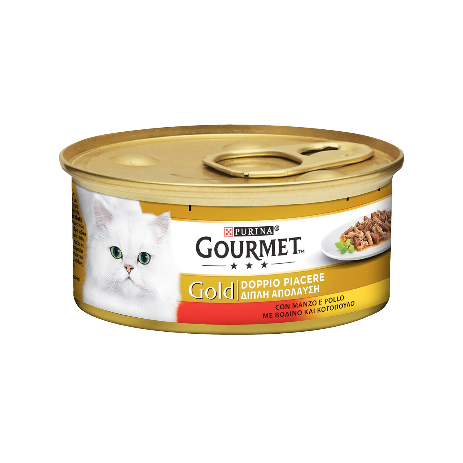 Gourmet Gold τροφή γάτας με βοδινό & κοτόπουλο 85g εικόνα 1
