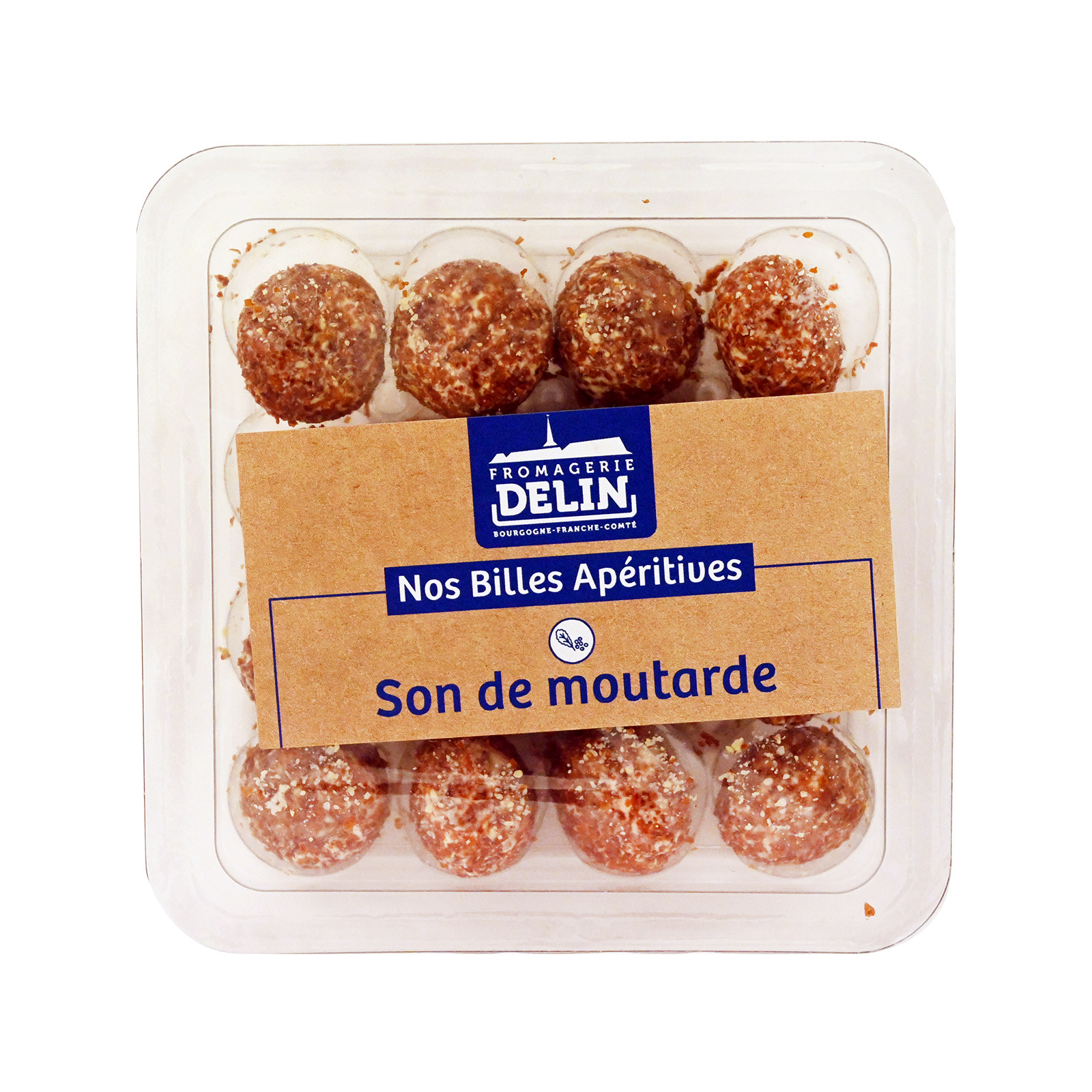 Delin Nos billes soft cow cheese with mustard 90g image 1