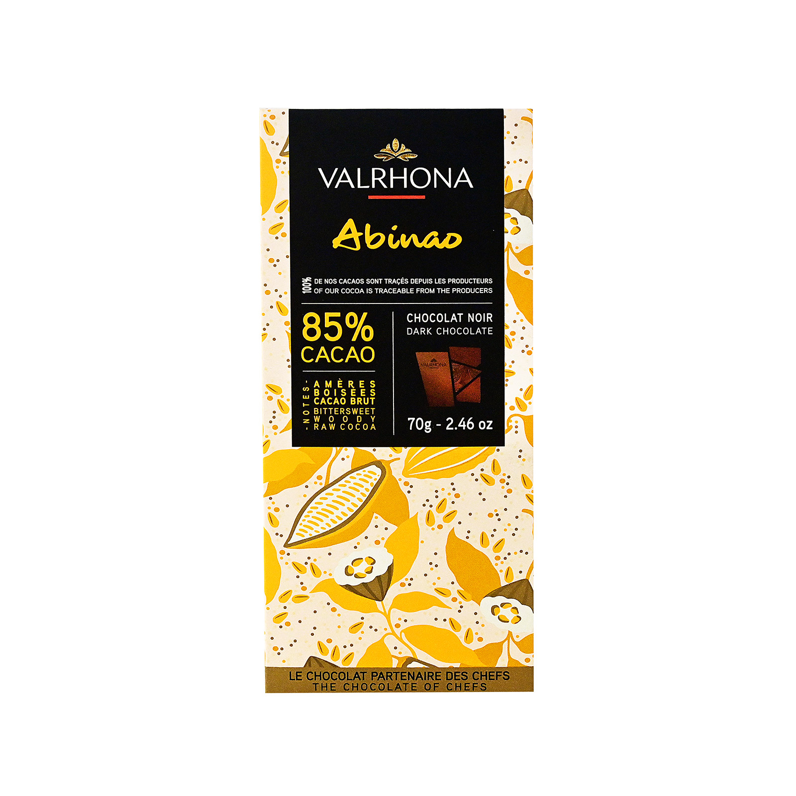 Valrhona Abinao σοκολάτα λευκή 70g εικόνα 1
