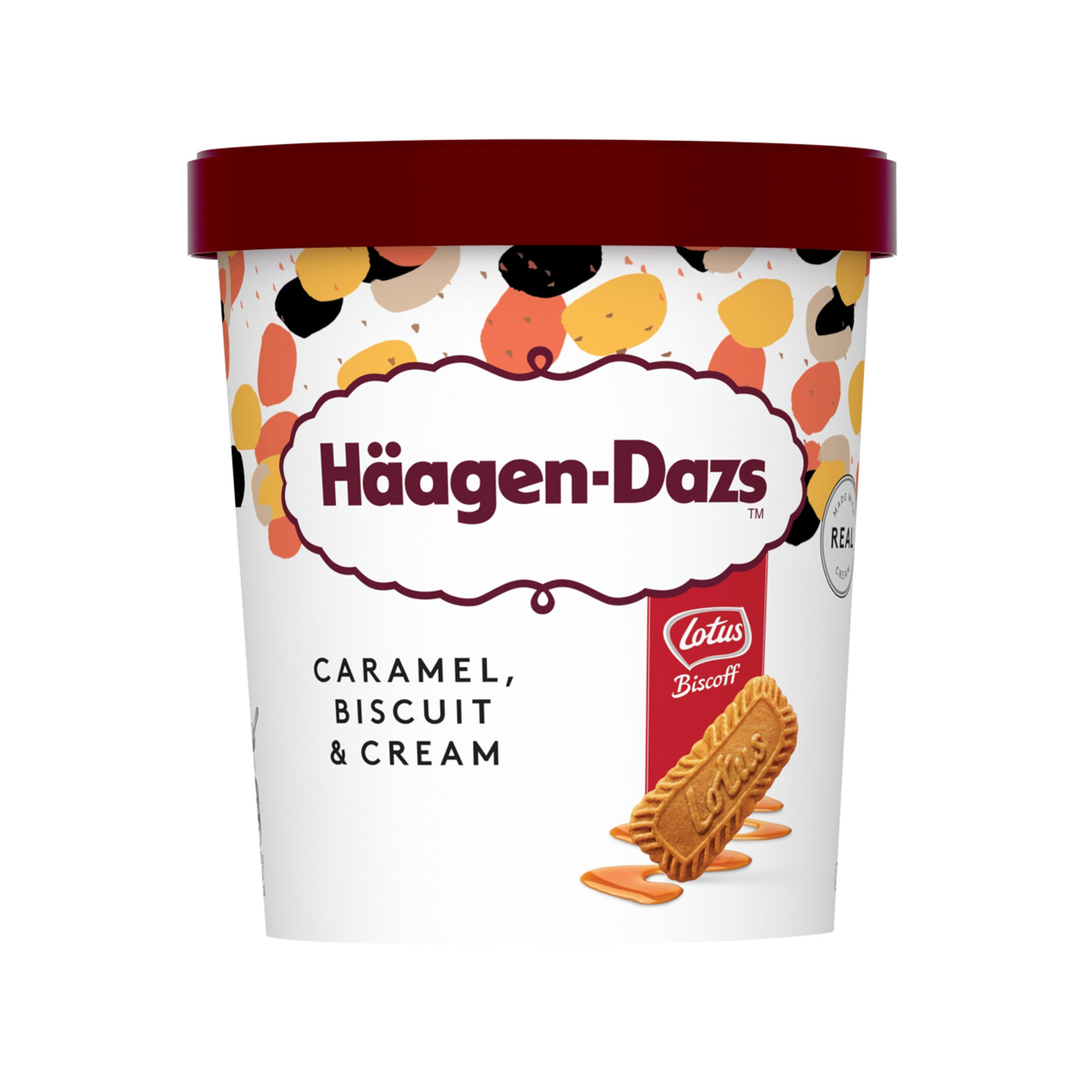 Haagen Dazs παγωτό οικογενειακό caramel biscuit & cream 460ml εικόνα 1
