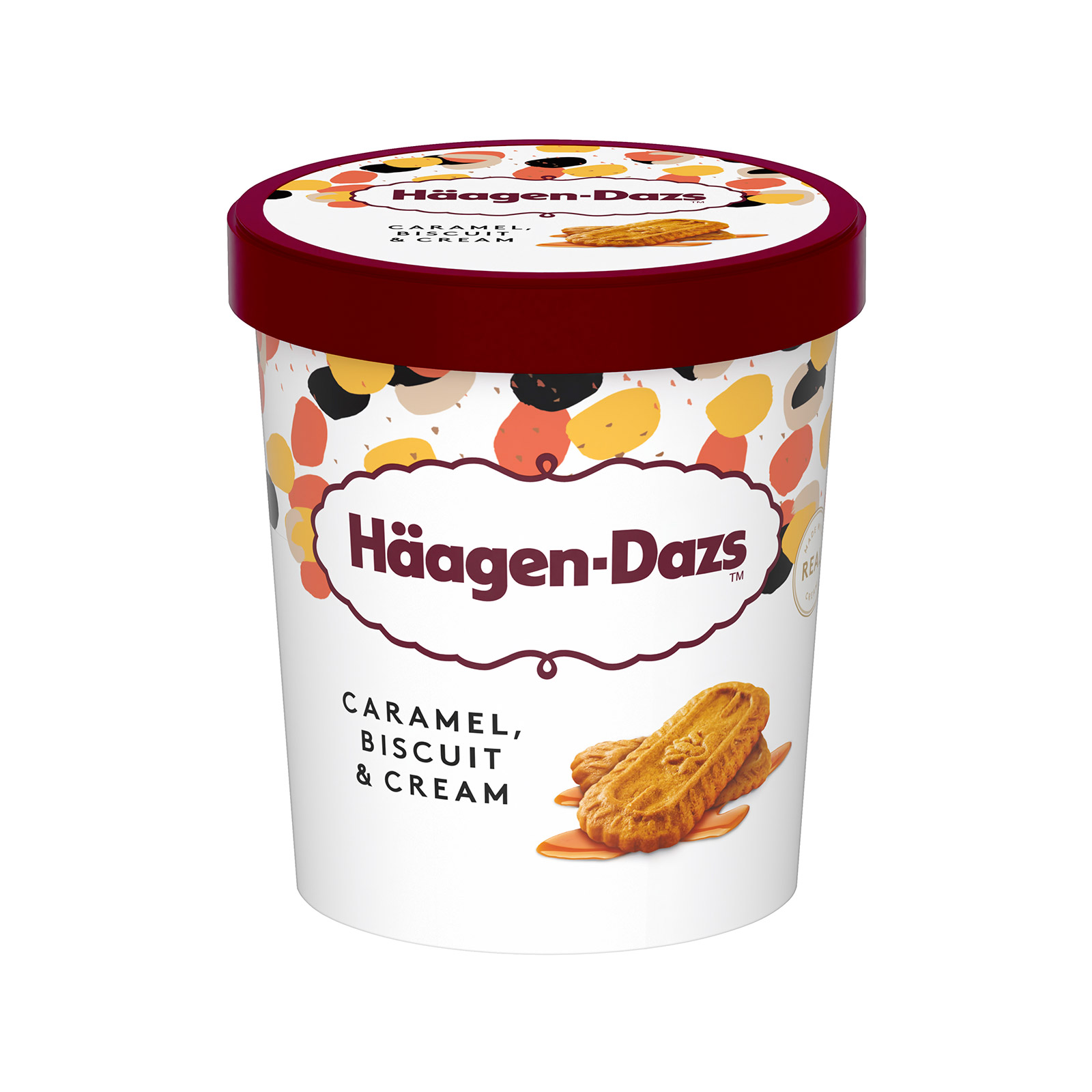 Haagen Dazs παγωτό οικογενειακό caramel biscuit & cream 460ml εικόνα 1