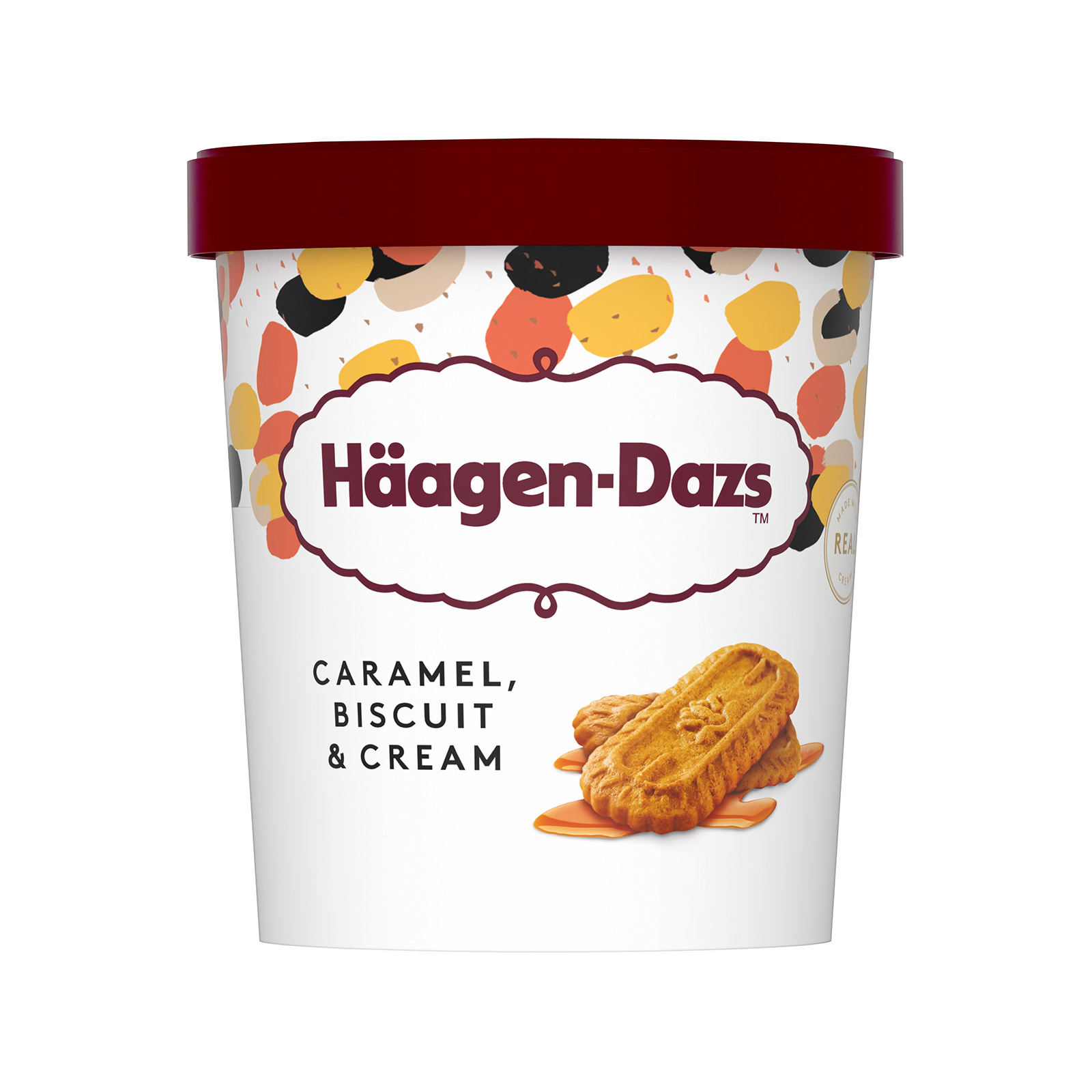 Haagen Dazs παγωτό οικογενειακό caramel biscuit & cream 460ml εικόνα 1