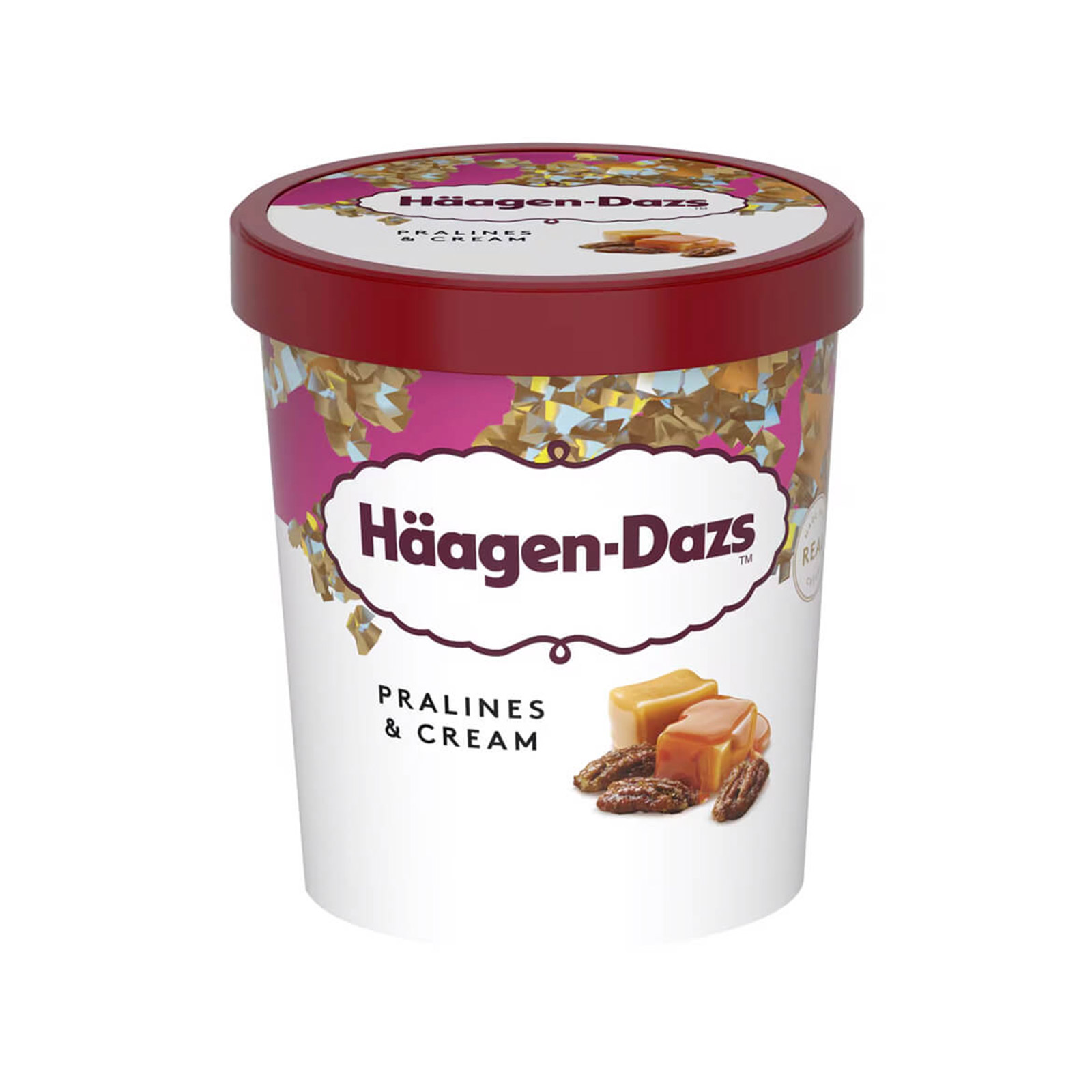 Haagen Dazs παγωτό οικογενειακό pralines & cream 0.4kg εικόνα 1