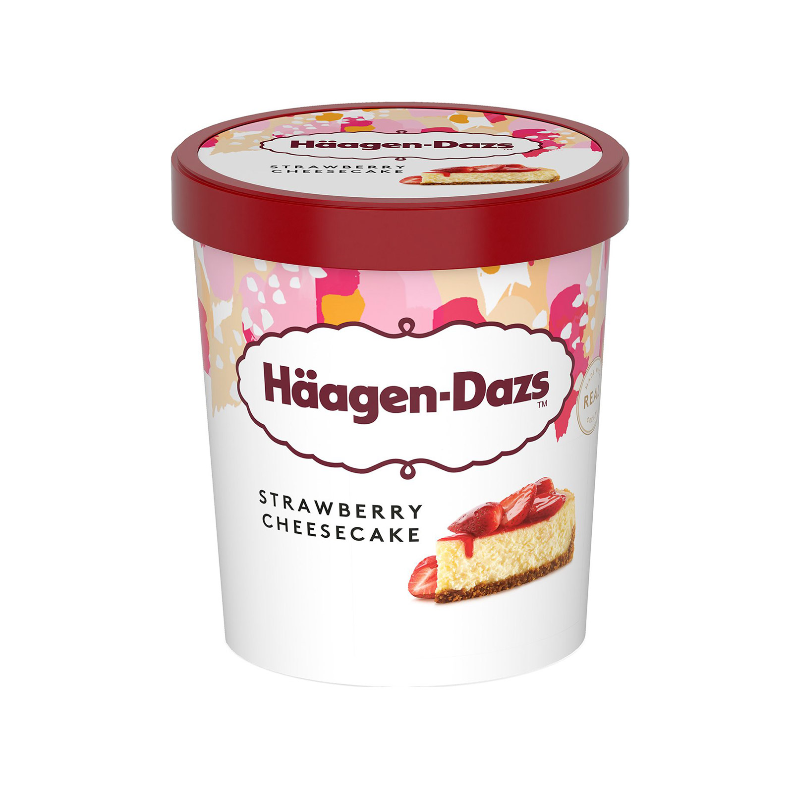 Haagen Dazs παγωτό οικογενειακό strawberry cheesecake 0.4kg εικόνα 1
