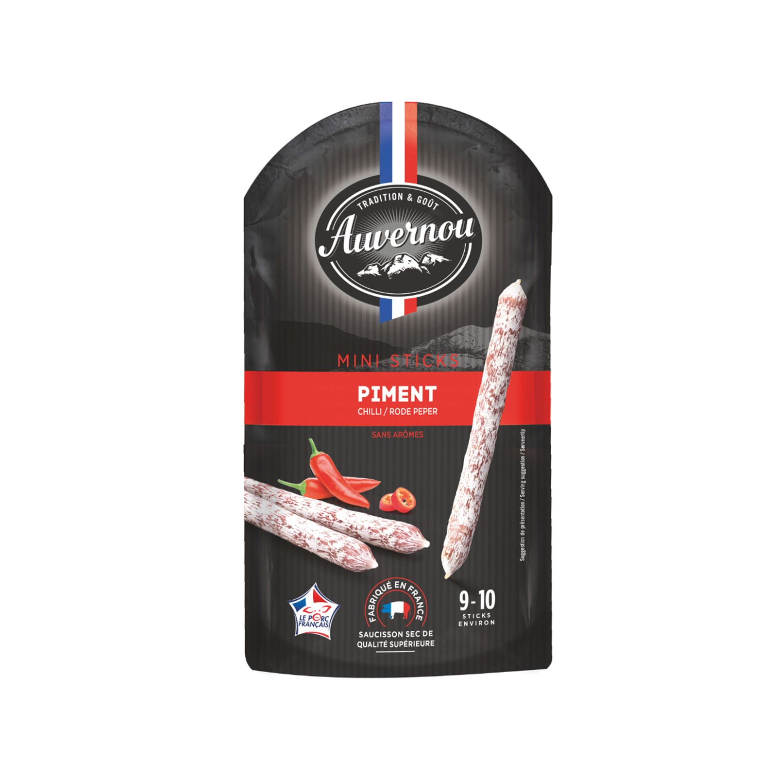 Auvernou σαλάμι αέρος sticks τσίλι 100g εικόνα 1