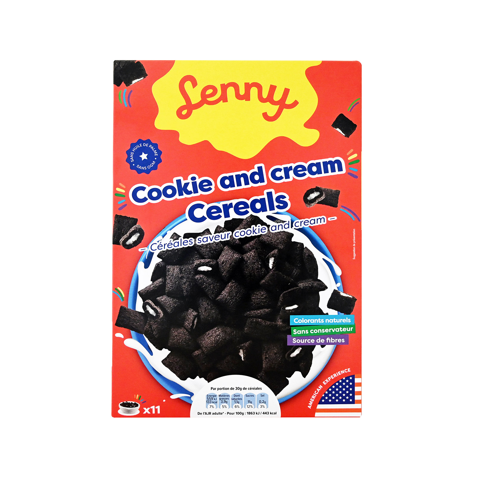 Lenny cereal cookie & cream 325g image 1