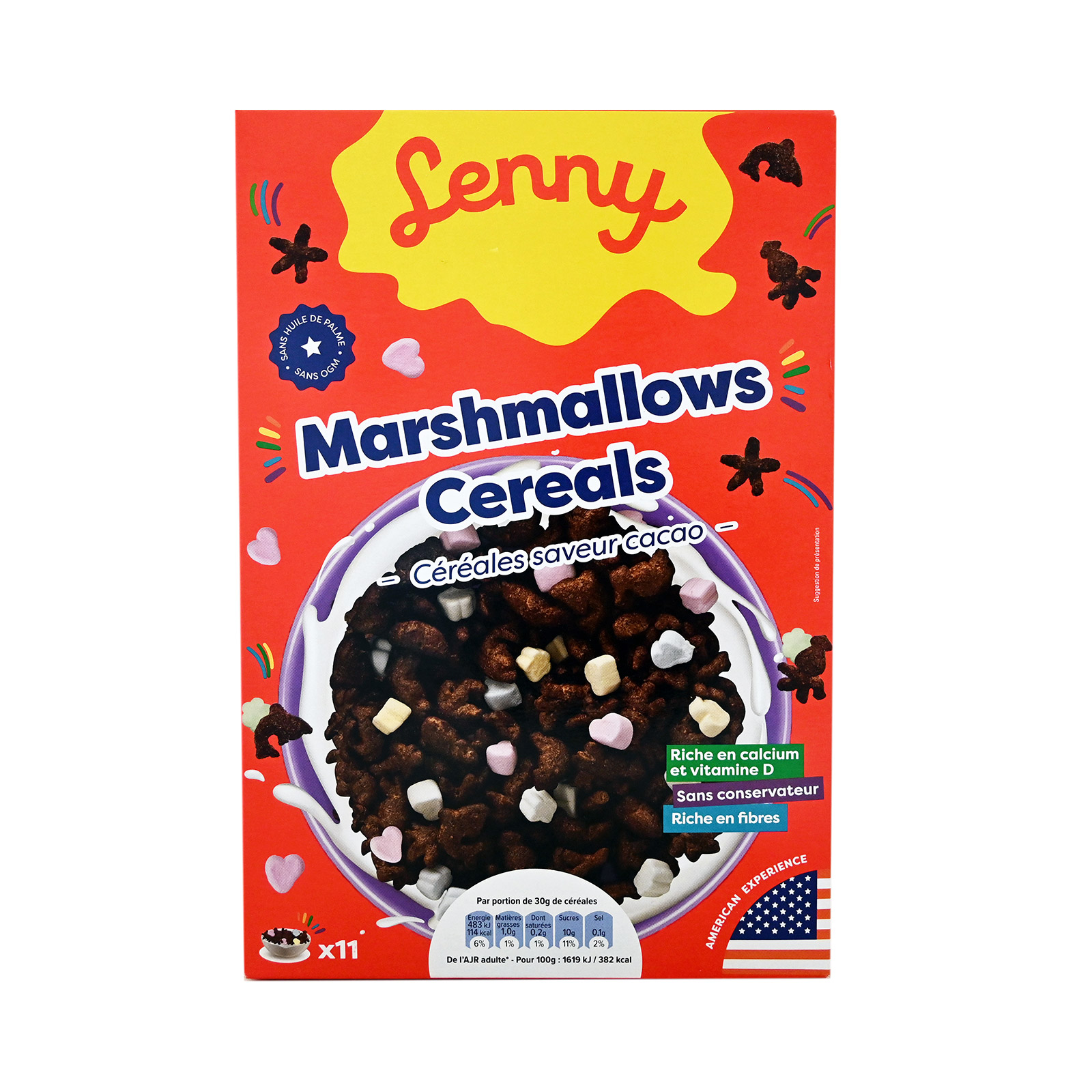 Lenny δημητριακά marshmallows cacao 325g εικόνα 1