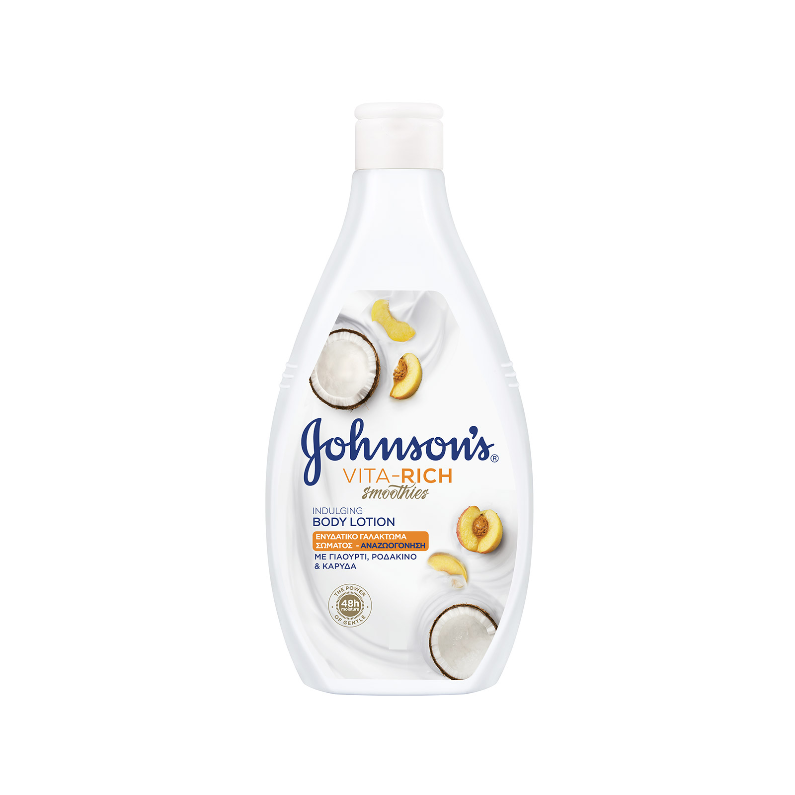 Johnson's Vita Rich Smoothies γαλάκτωμα σώματος με γιαούρτι, ροδάκινο & καρύδα 400ml εικόνα 1