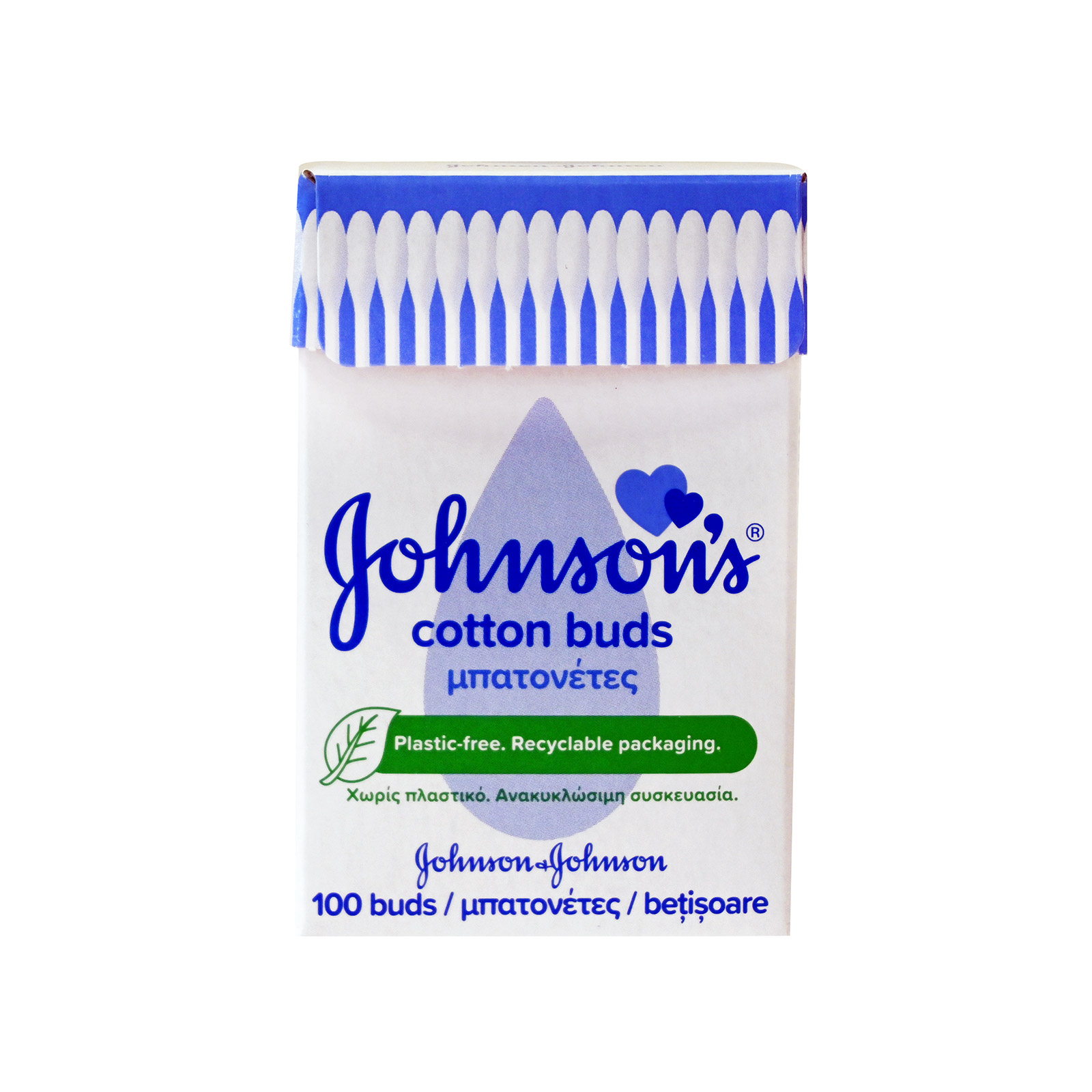 Johnson's Plastic free μπατονέτες 100τεμ εικόνα 1