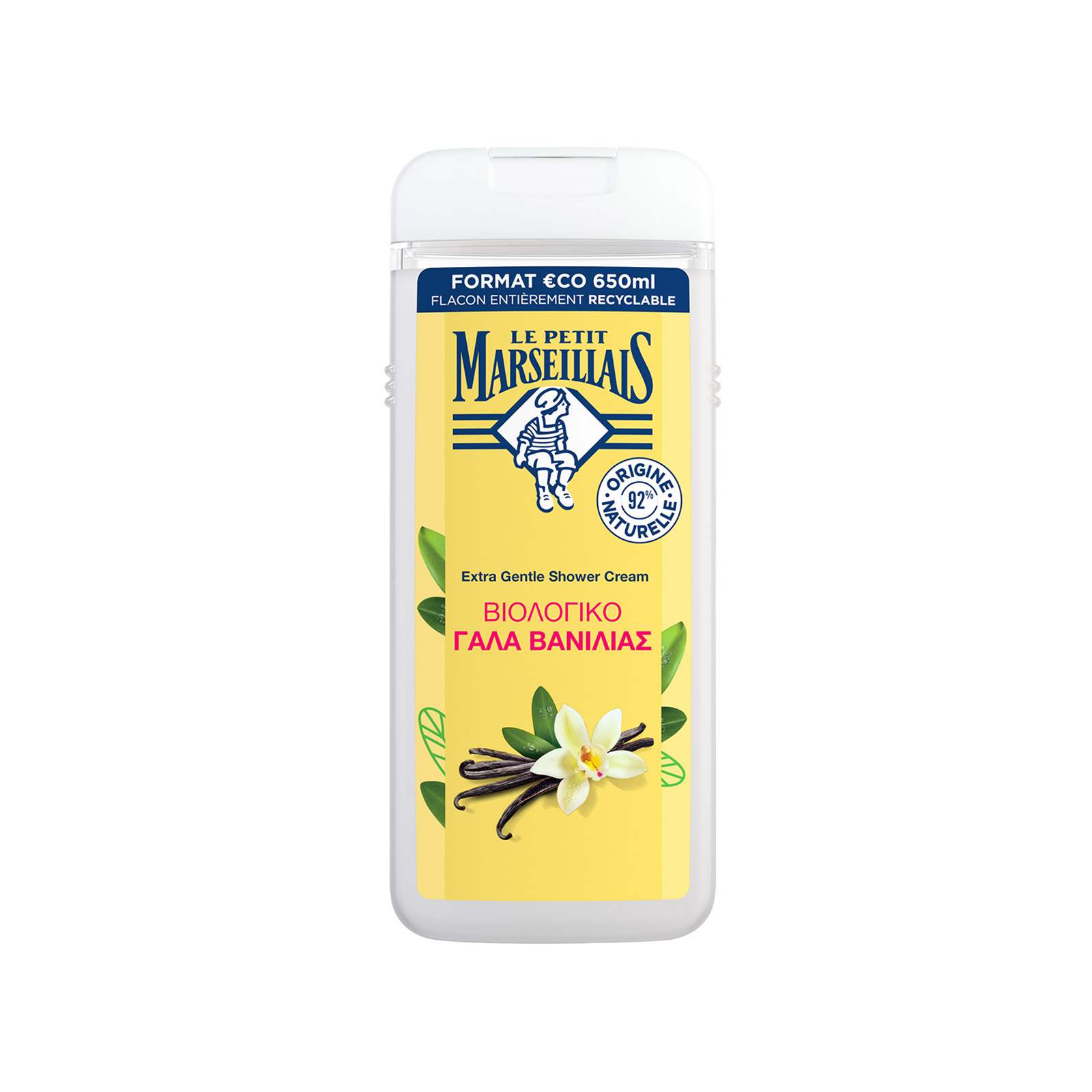 Le Petit Marseillais αφρόλουτρο βιολογικό γάλα βανιλας 650ml εικόνα 1