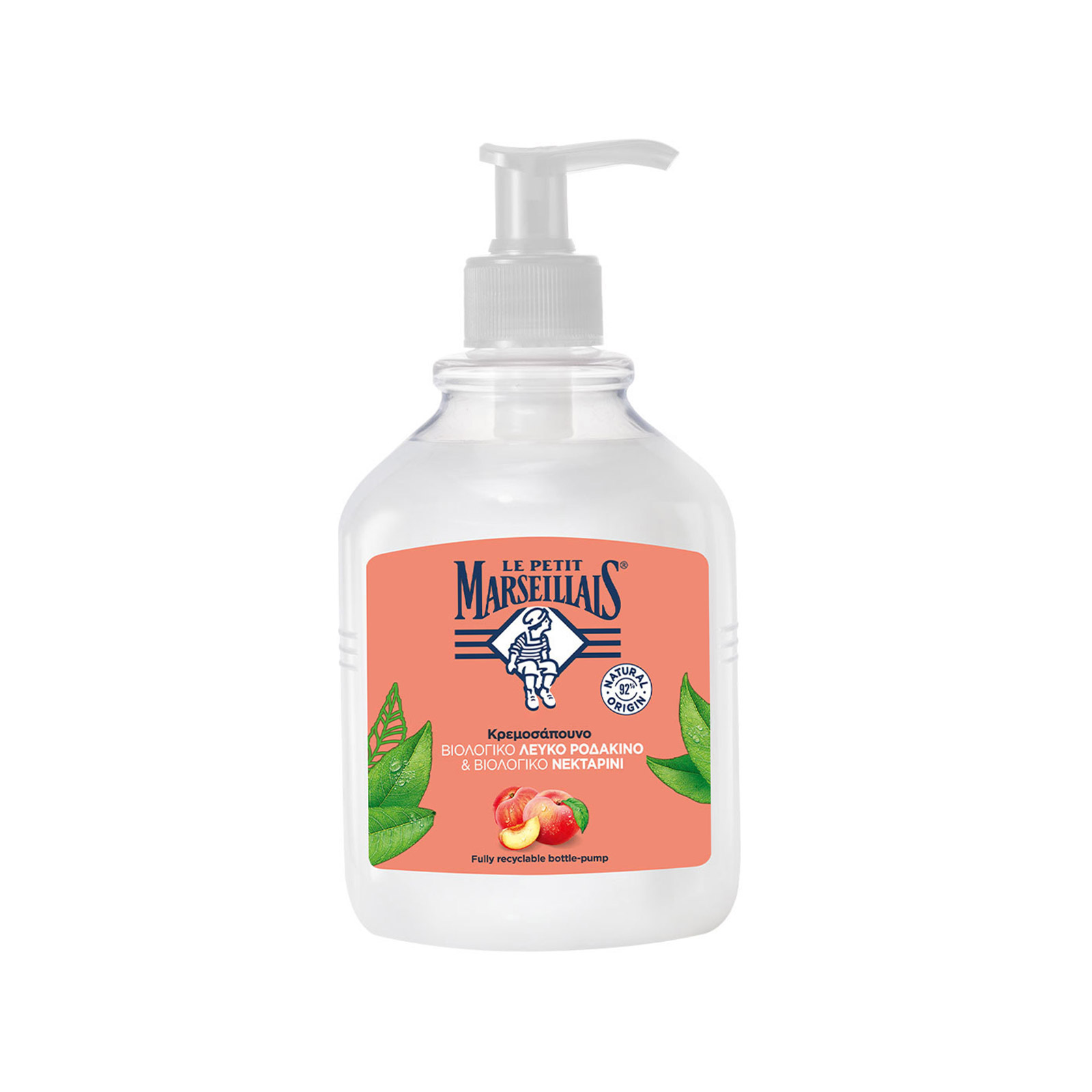 Le Petit Marseillais υγρό κρεμοσάπουνο βιολογικό λευκό ροδάκινο & βιολογικό νεκταρίνι 500ml εικόνα 1
