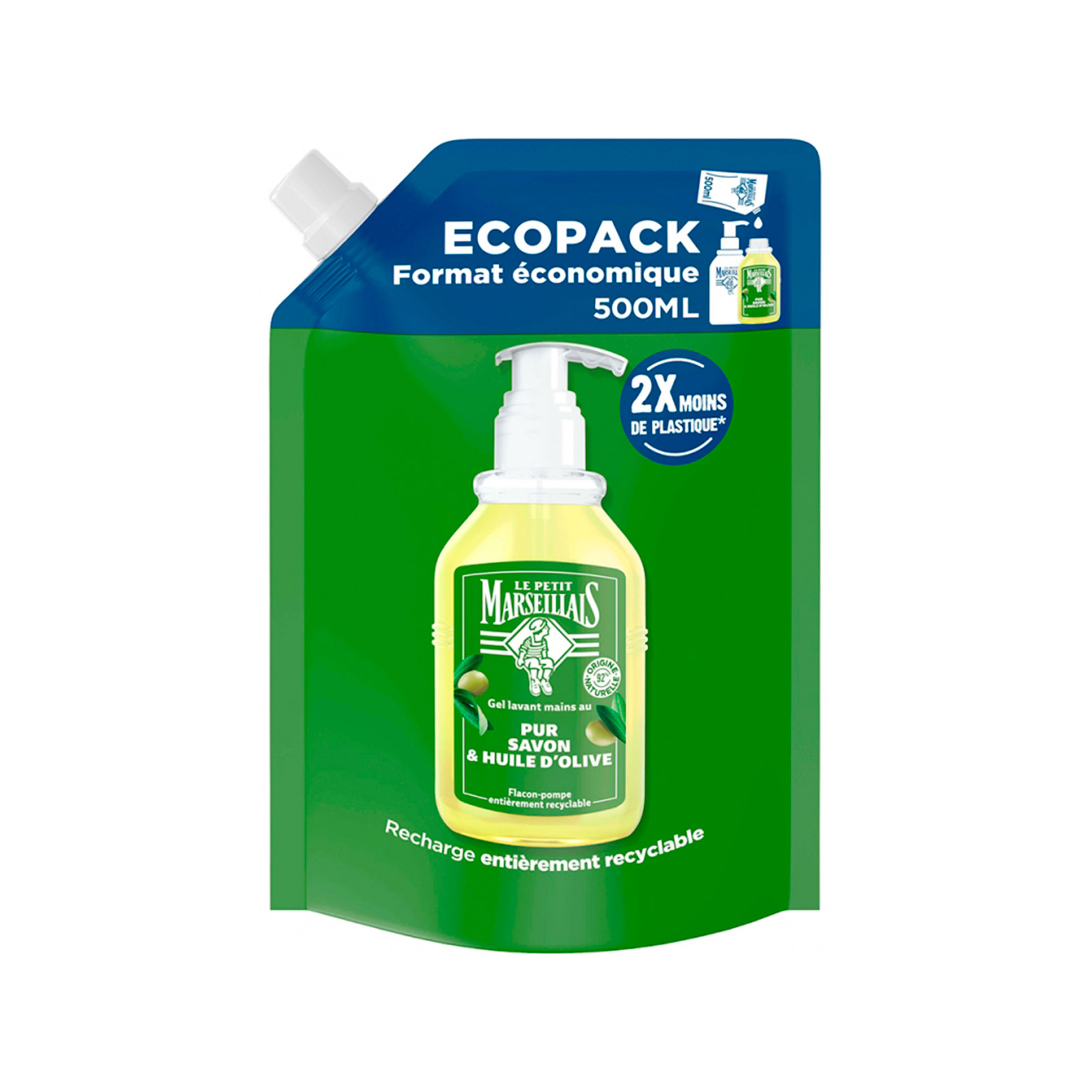 Le Petit Marseillais υγρό κρεμοσάπουνο ανταλλακτικό λάδι ελιάς 500ml εικόνα 1