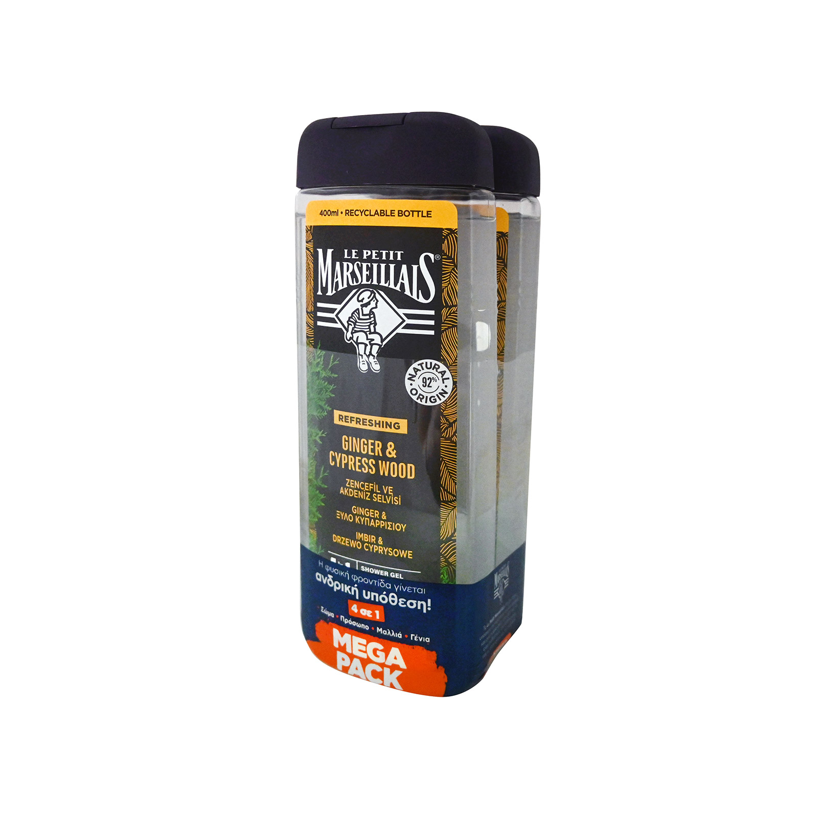Le Petit Marseillais αφρόλουτρο ginger 2x400ml εικόνα 1