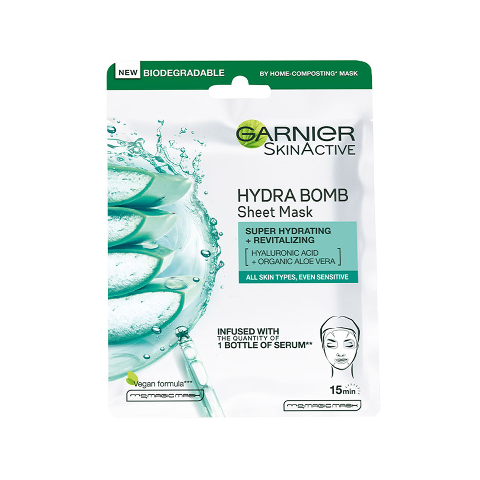 Garnier Hyaluronic aloe serum μάσκα υφασμάτινη προσώπου 28g εικόνα 1