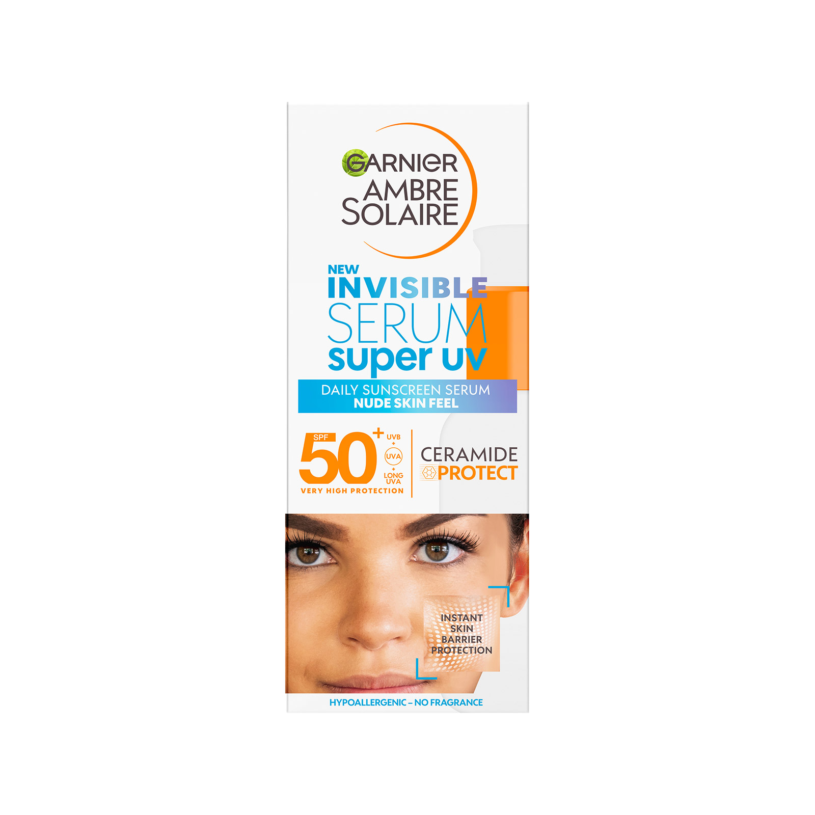 Garnier Ambre Solaire Invisible Serum Uv αντηλιακό προσώπου very high, spf50+ 30ml εικόνα 1