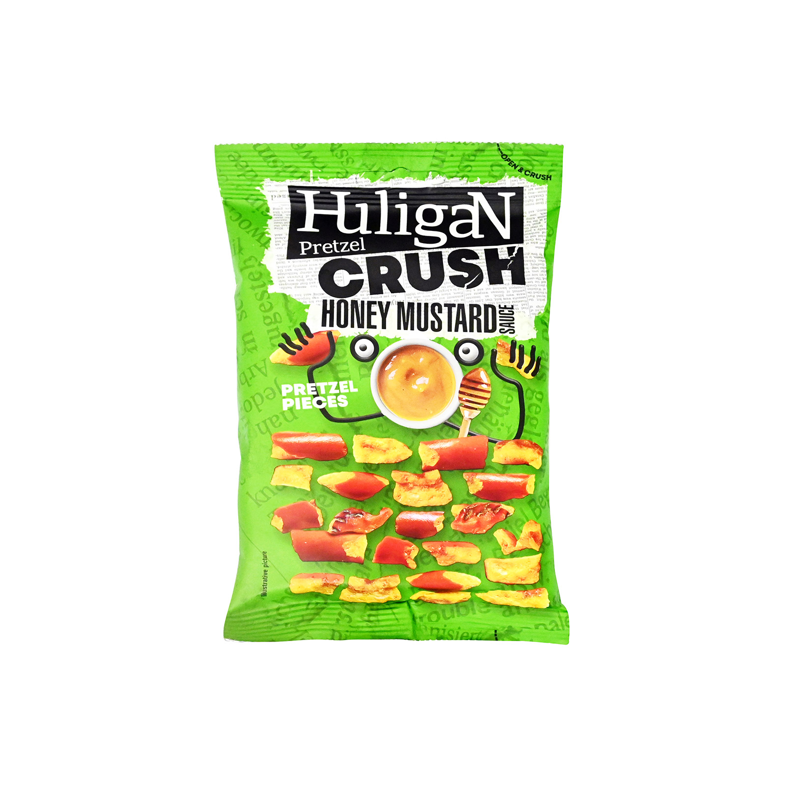 Huligan Crush pretzel κομματάκια μελι - μουστάρδα 65g εικόνα 1