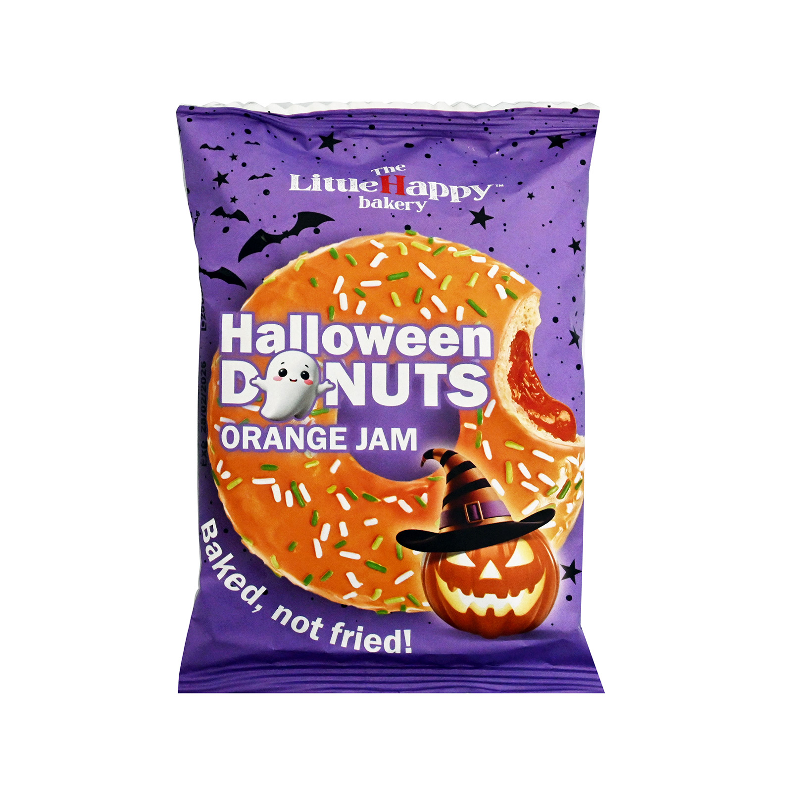 The Little Happy Bakery Halloween donuts ντόνατ orange jam 60g εικόνα 1