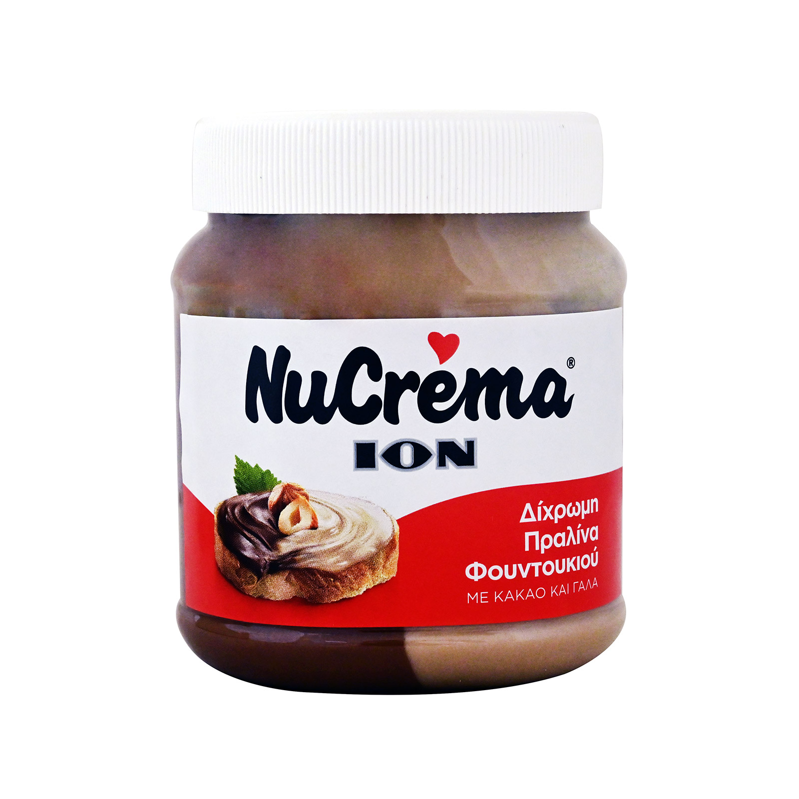 Ίον Nucrema πραλίνα φουντουκιού δίχρωμη 380g εικόνα 1