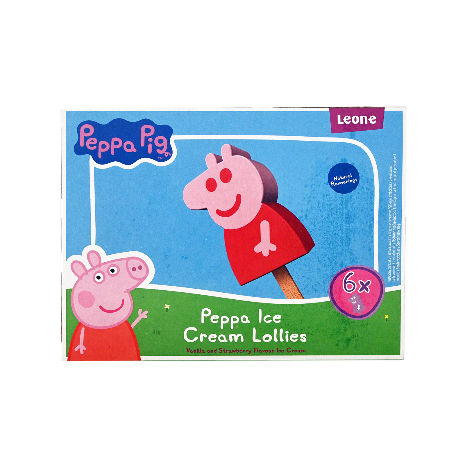 Leone Peppa Pig παγωτό πολυσυσκευασία cream lollies ξυλάκι 6x60ml εικόνα 1