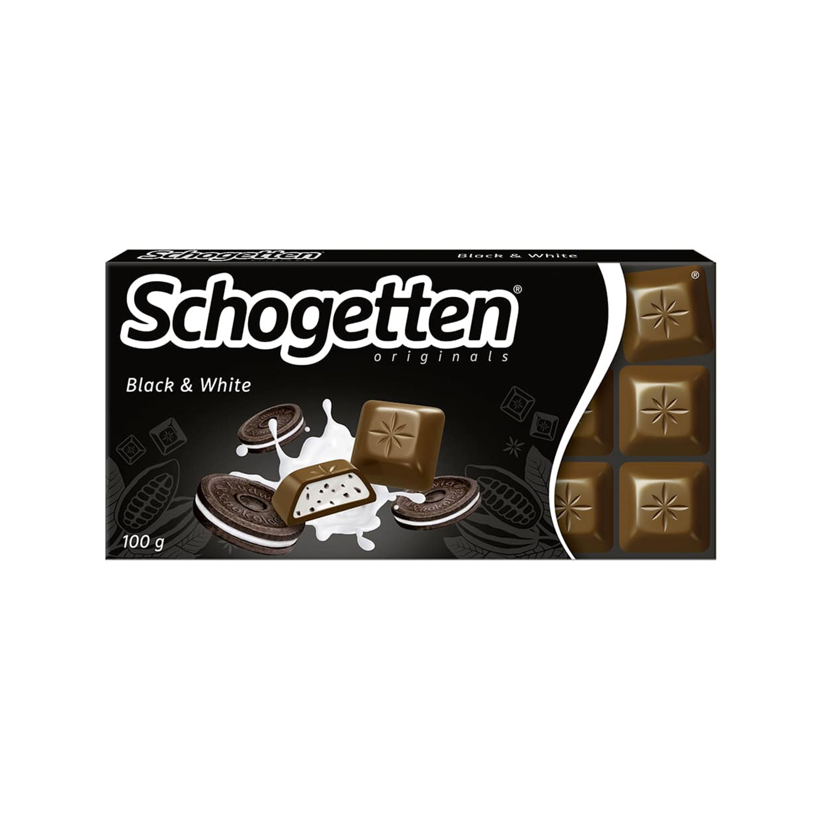Schogetten σοκολάτα γάλακτος black & white 100g εικόνα 1