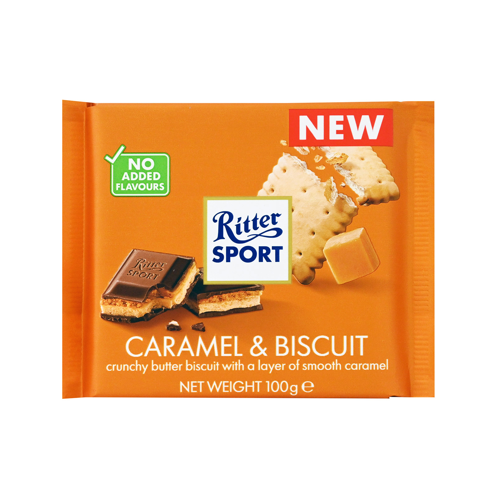 Ritter Sport σοκολάτα γάλακτος caramel & biscuit 100g εικόνα 1
