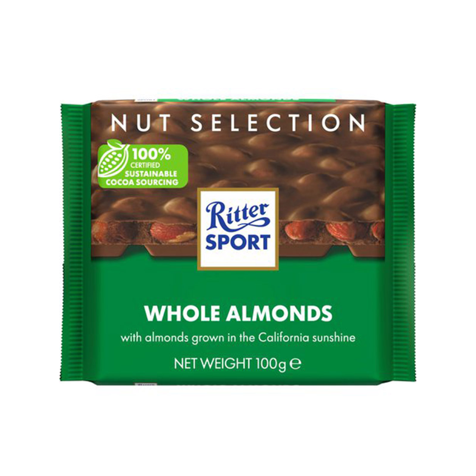 Ritter Sport σοκολάτα γάλακτος whole almonds 100g εικόνα 1
