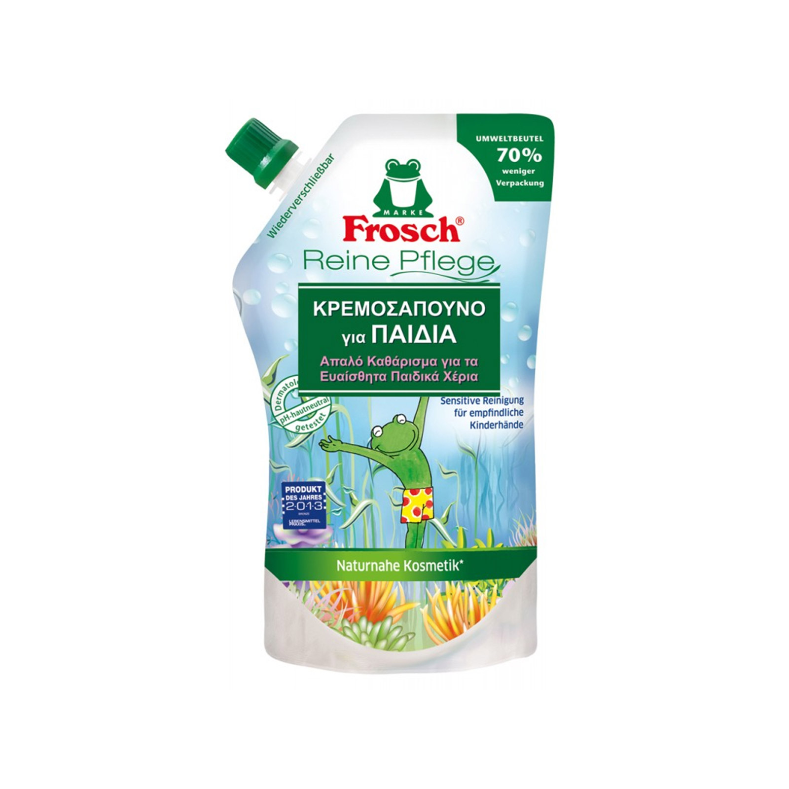 Frosch υγρό κρεμοσάπουνο ανταλλακτικό παιδικό υποαλλεργικό 500ml εικόνα 1