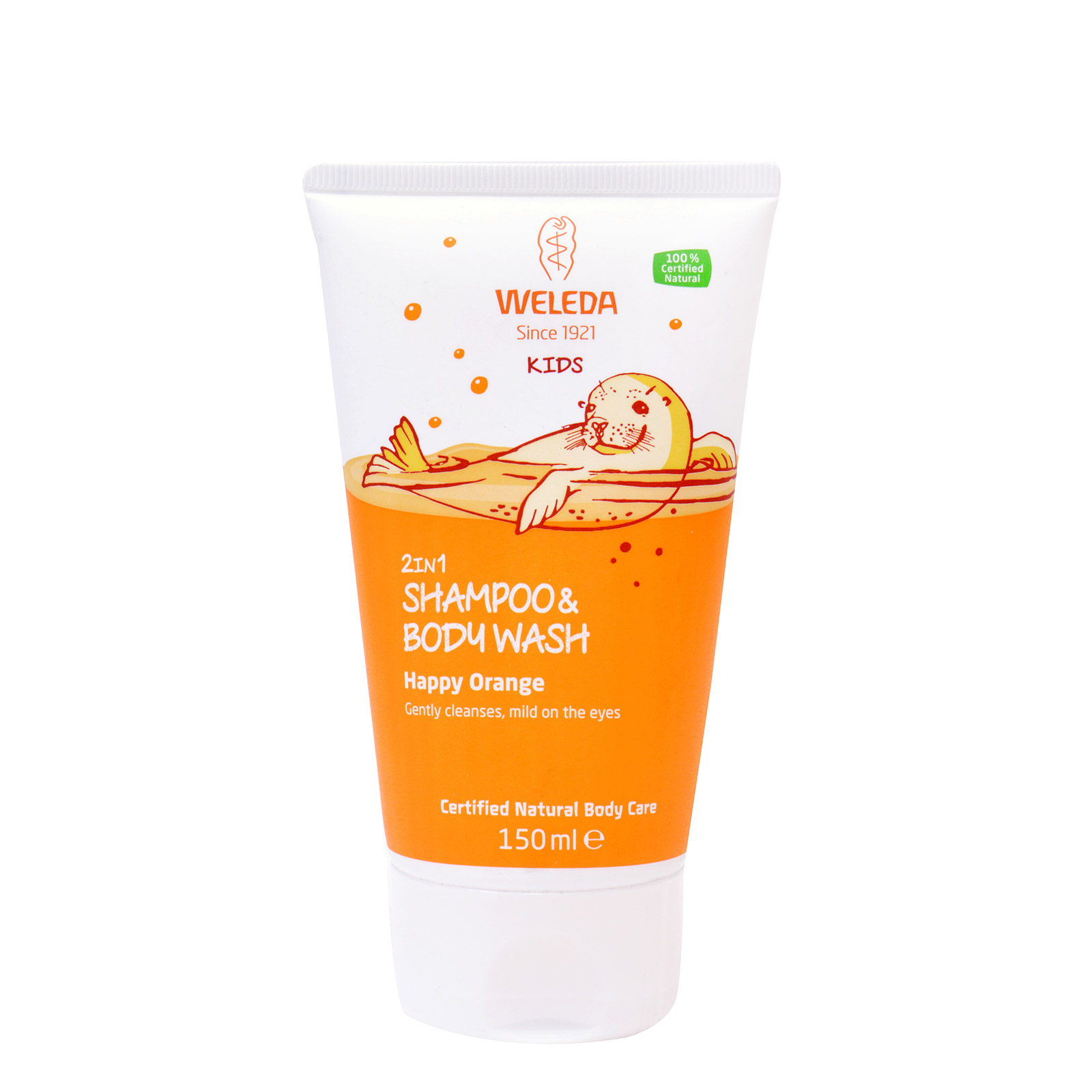 Weleda Kids σαμπουάν & αφρόλουτρο παιδικό happy orange 150ml εικόνα 1