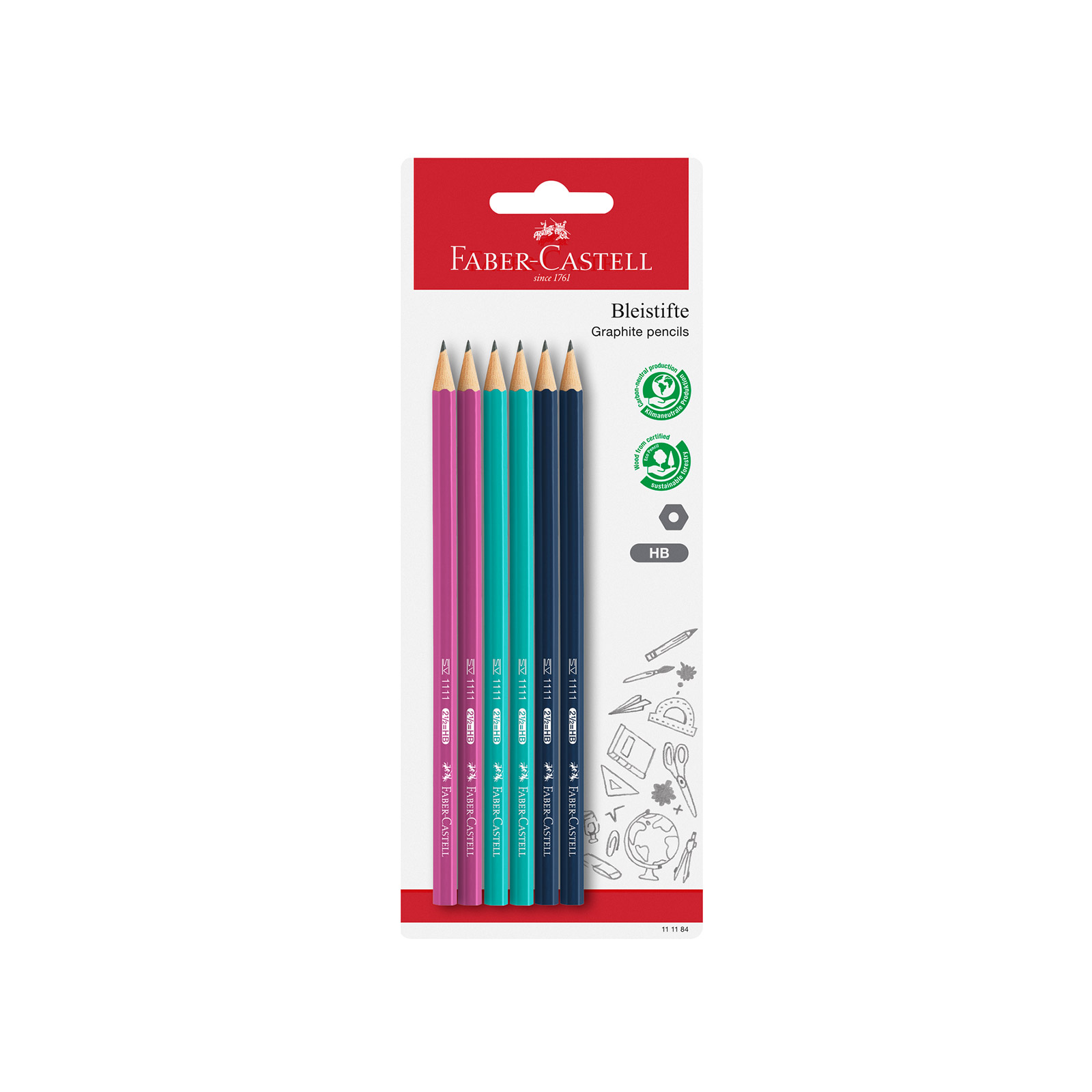 Faber Castell pencils coloured 6pcs image 1
