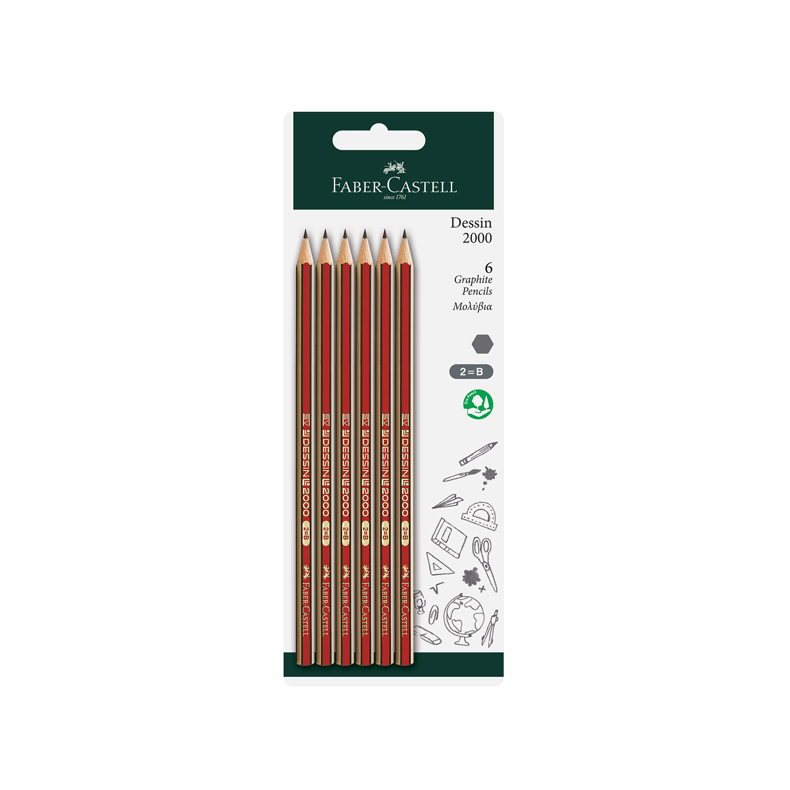 Faber Castell Dessin μολύβι μαύρο 6τεμ εικόνα 1