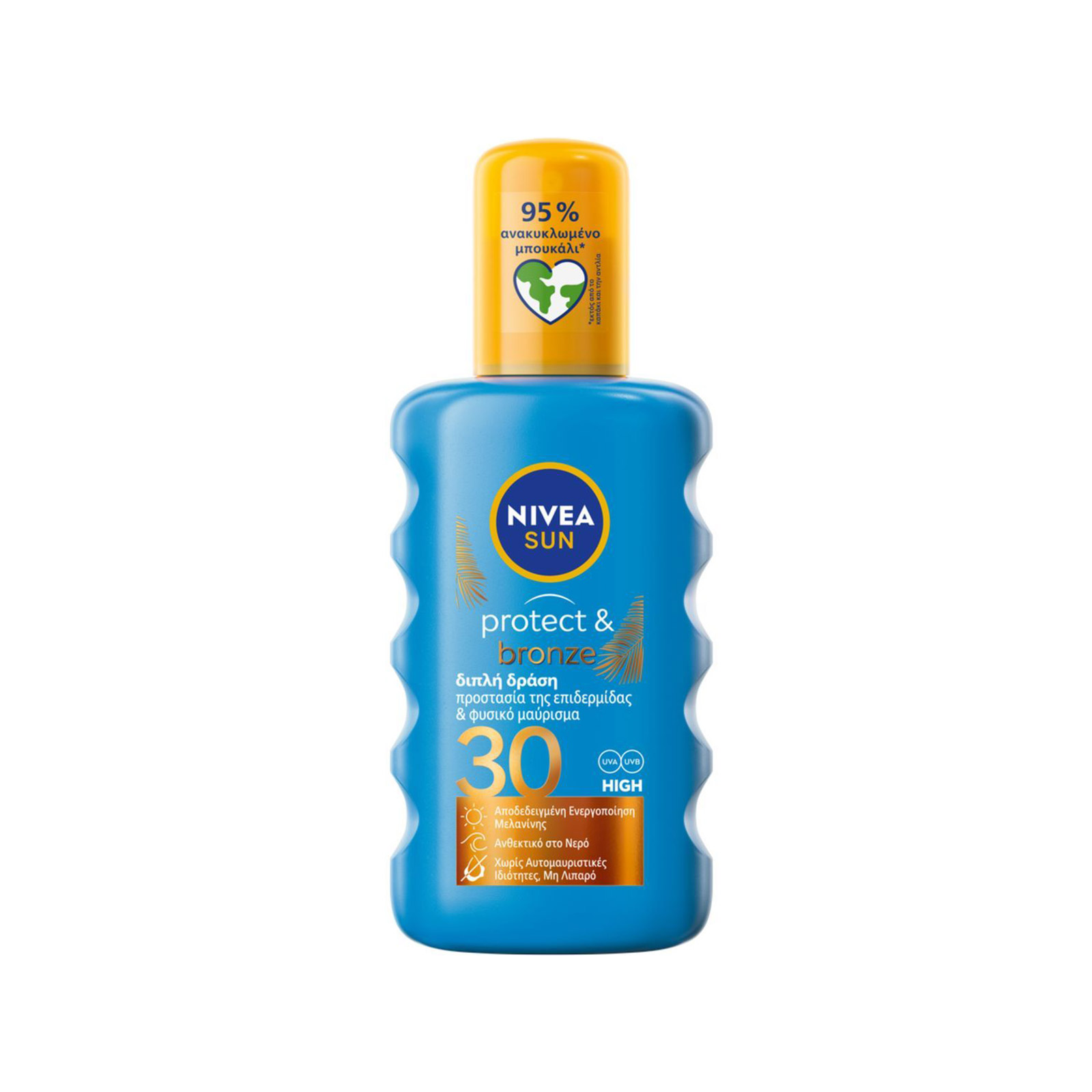 Nivea Sun/ Protect & Bronze αντηλιακό spray high, spf30 200ml εικόνα 1