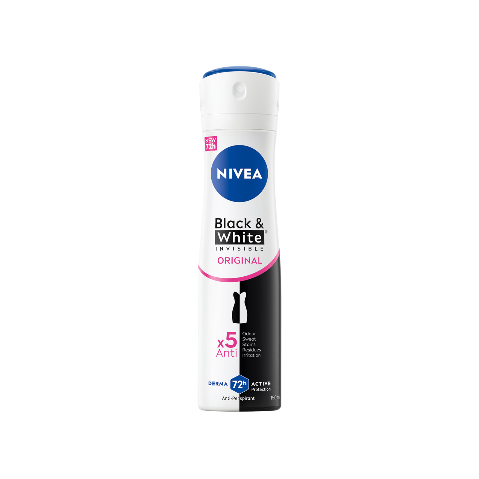 Nivea Invisible αποσμητικό for black & white/ κατά των λευκών σημαδιών 150ml εικόνα 1